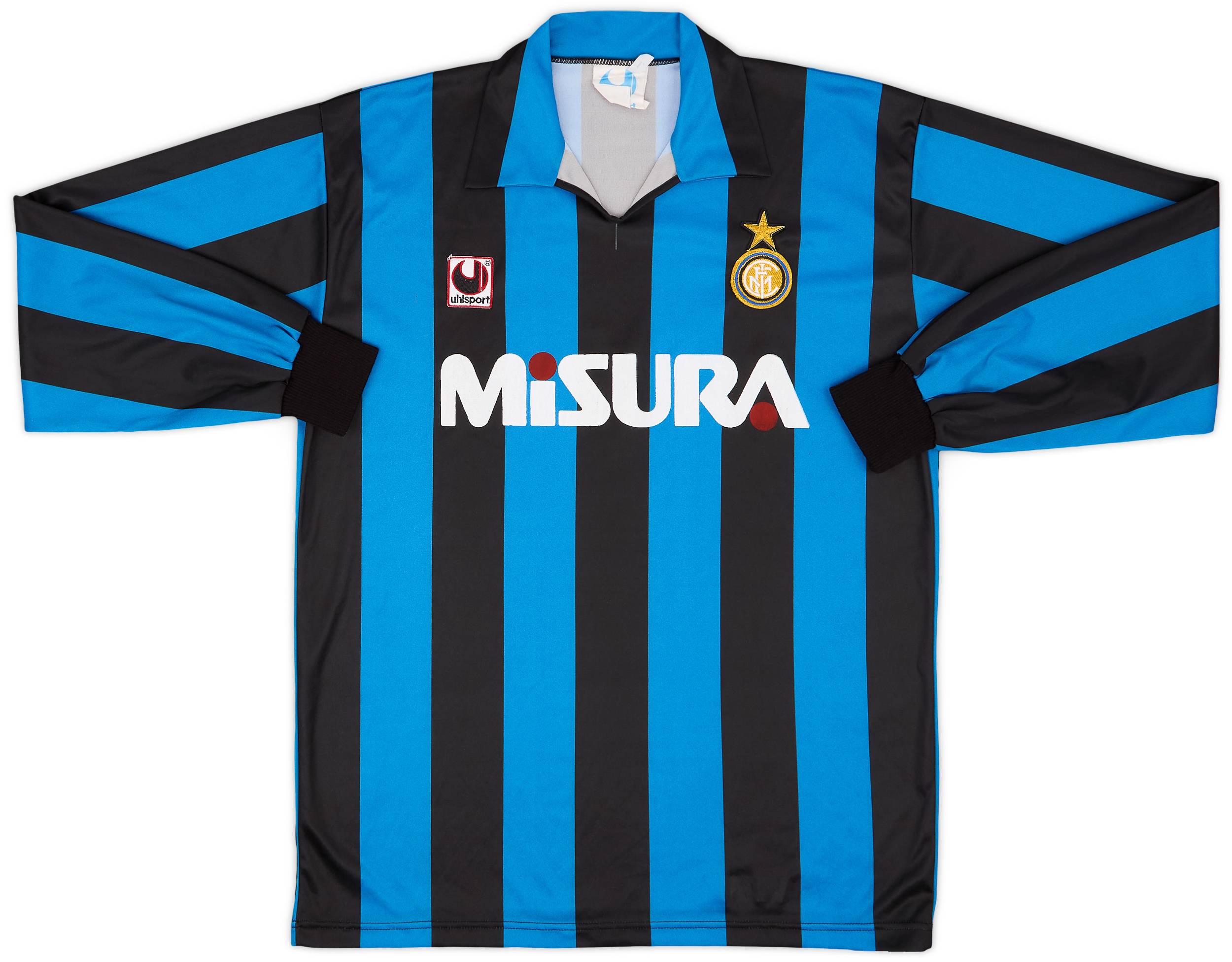 1990-91 Inter Milan Home L/S Shirt - 6/10 - (L)