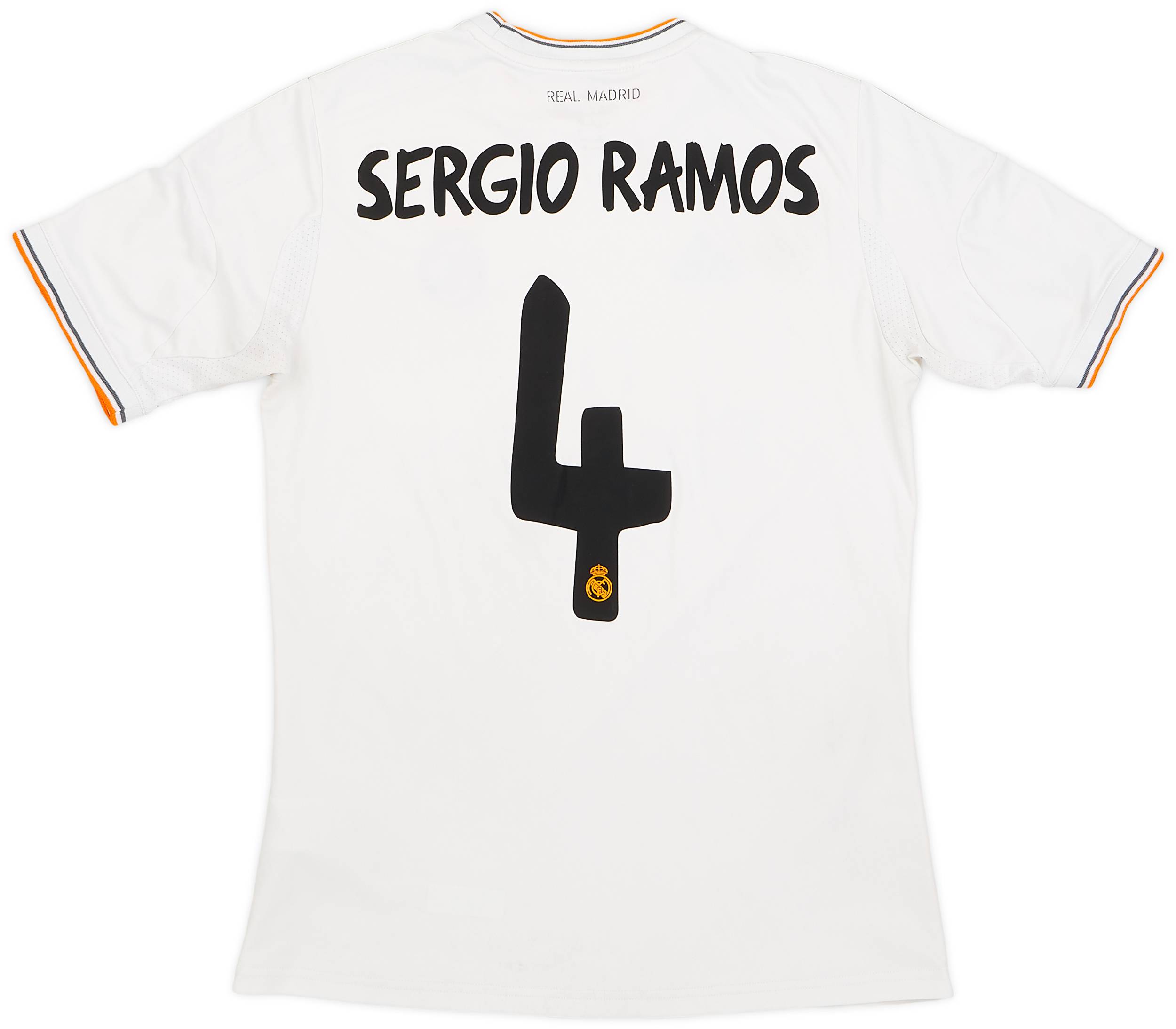 2013-14 Real Madrid Home Shirt Sergio Ramos #4 - 5/10 - (XL.Boys)