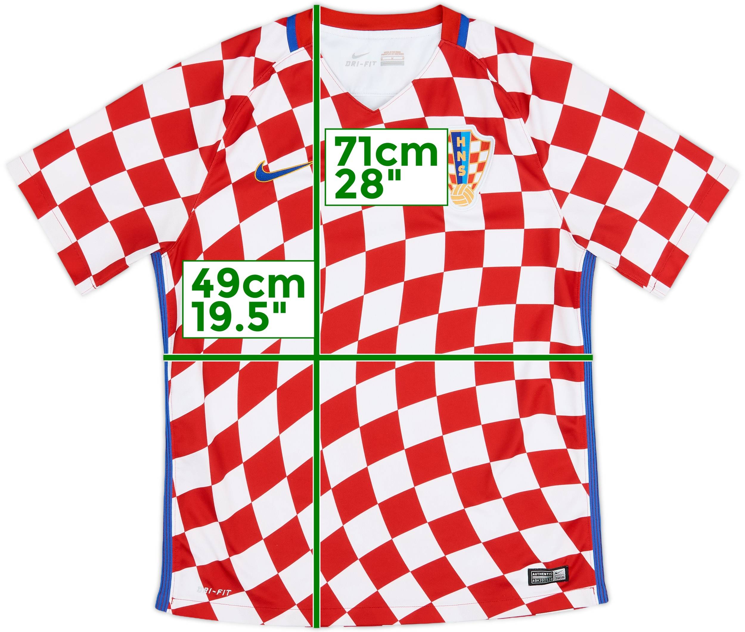 2016-18 Croatia Home Shirt - 8/10 - (M)