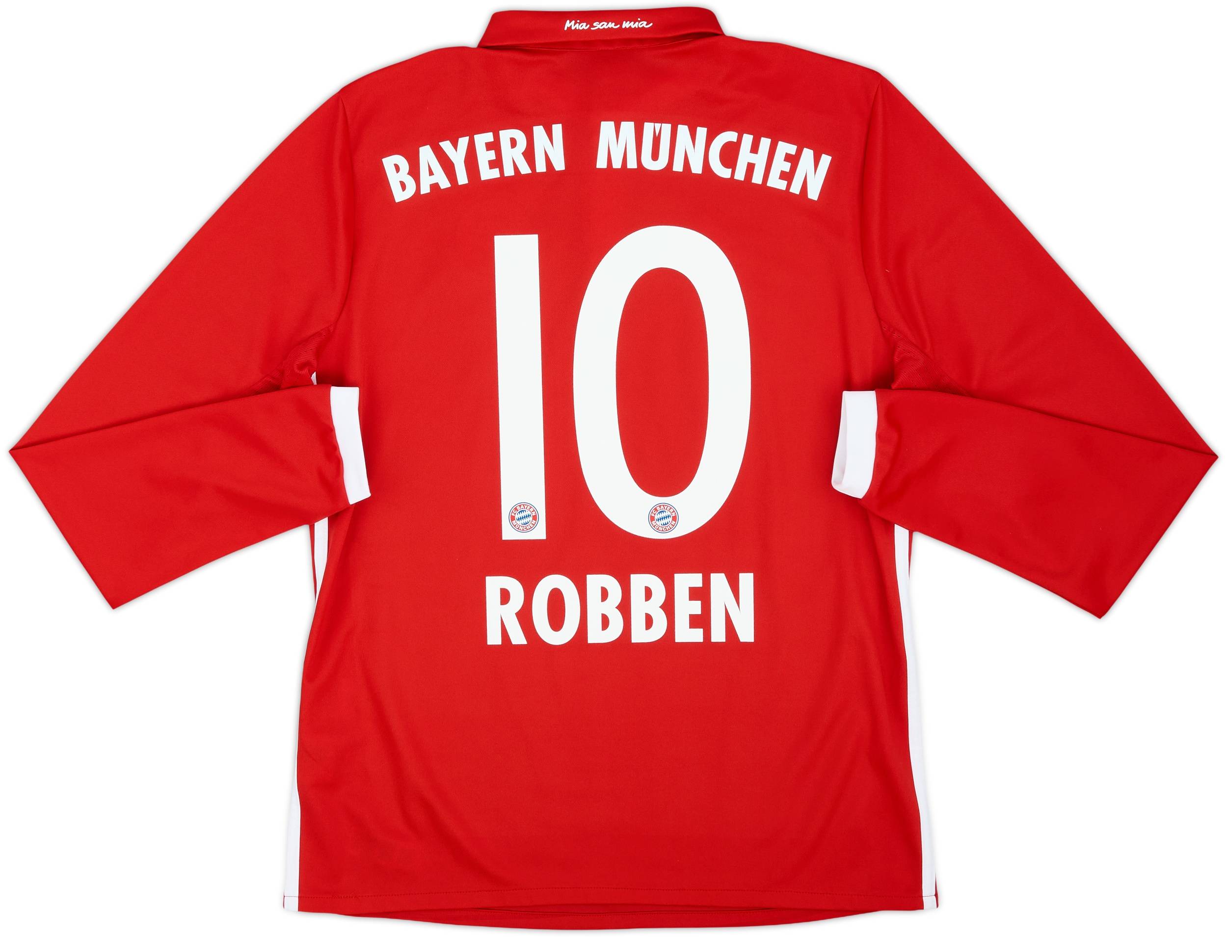 2016-17 Bayern Munich Home L/S Shirt Robben #10 - 9/10 - (XL.Boys)