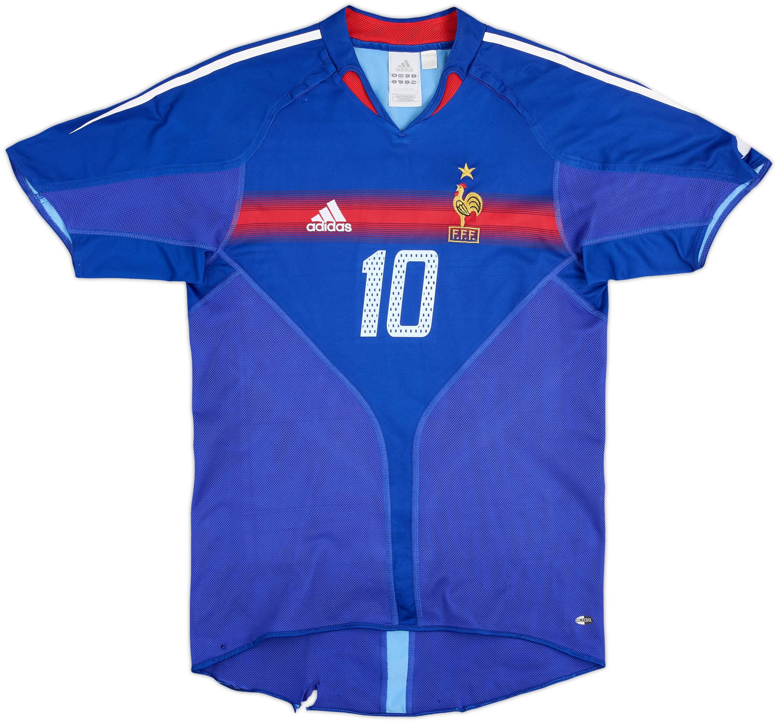 2004-06 France Home Shirt Zidane #10 - 9/10 - (S)