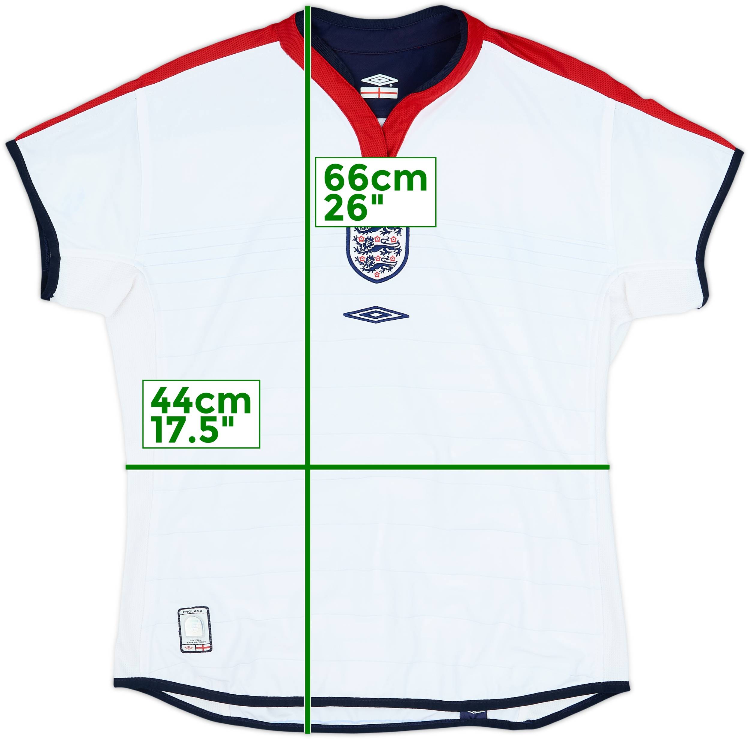 2003-05 England Home Shirt - 9/10 - (Women's M)