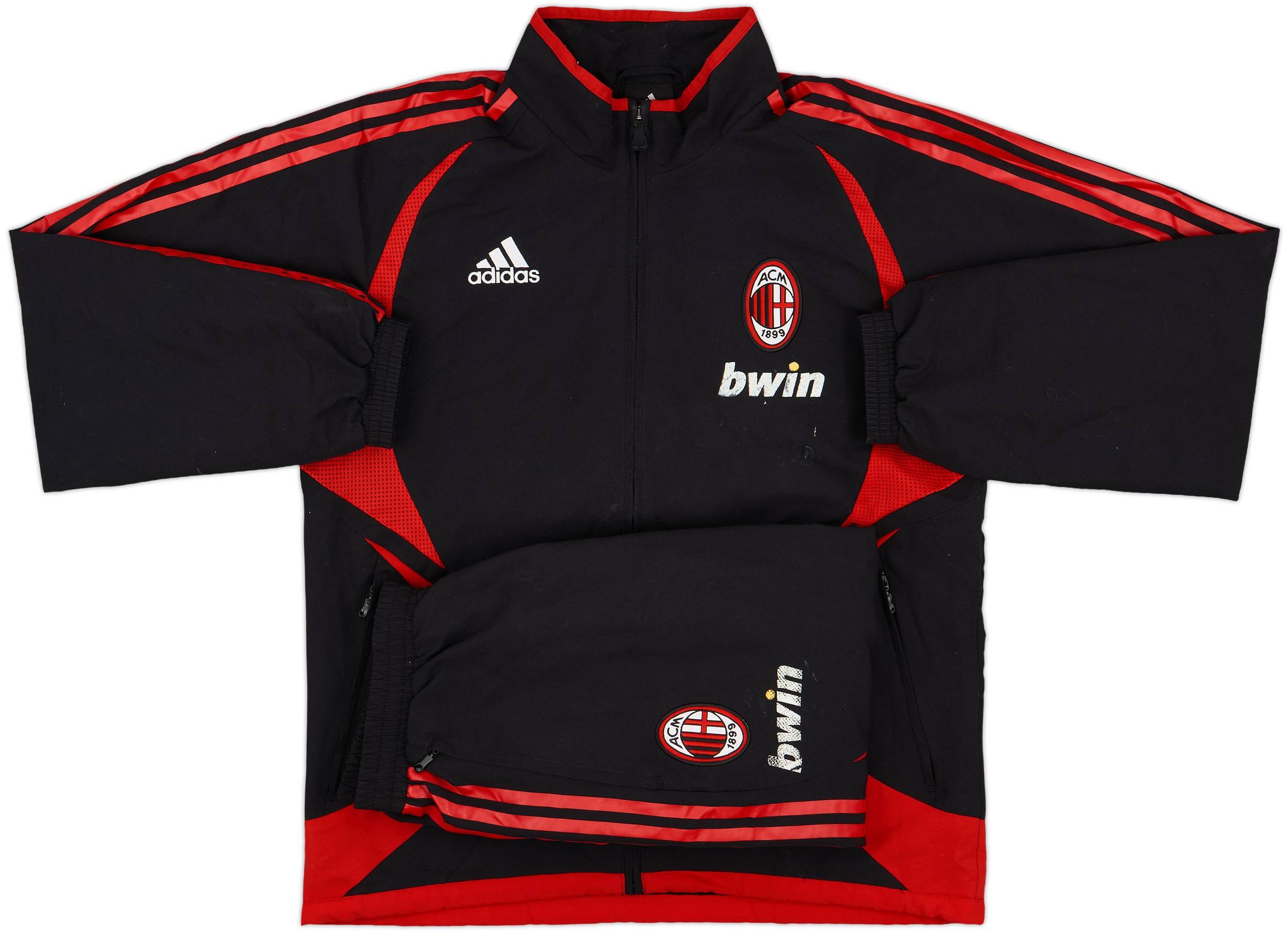 モドリッチ　ACミラン Adidas CLIMACOOL ジャージ 黒 2006-07 AC Milan adidas Formotion Tracksuit - 5/10 - (S)