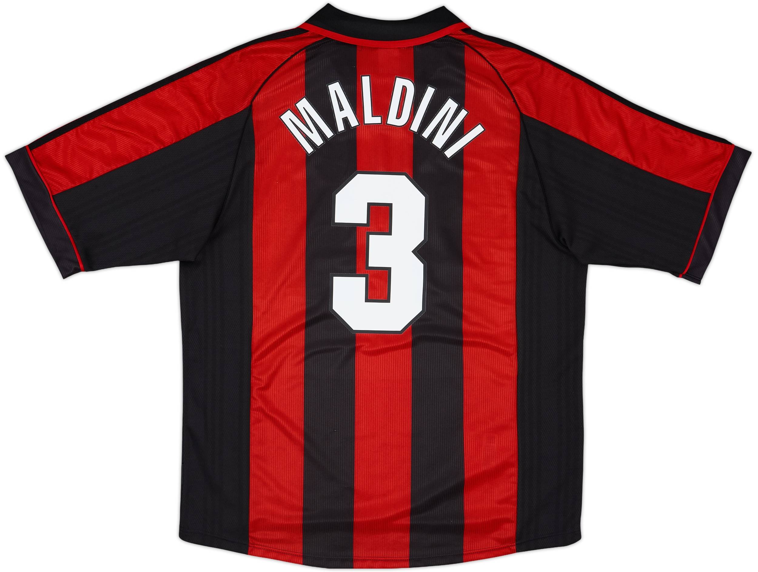 1998-00 AC Milan Home Shirt Maldini #3 - 8/10 - (XL)