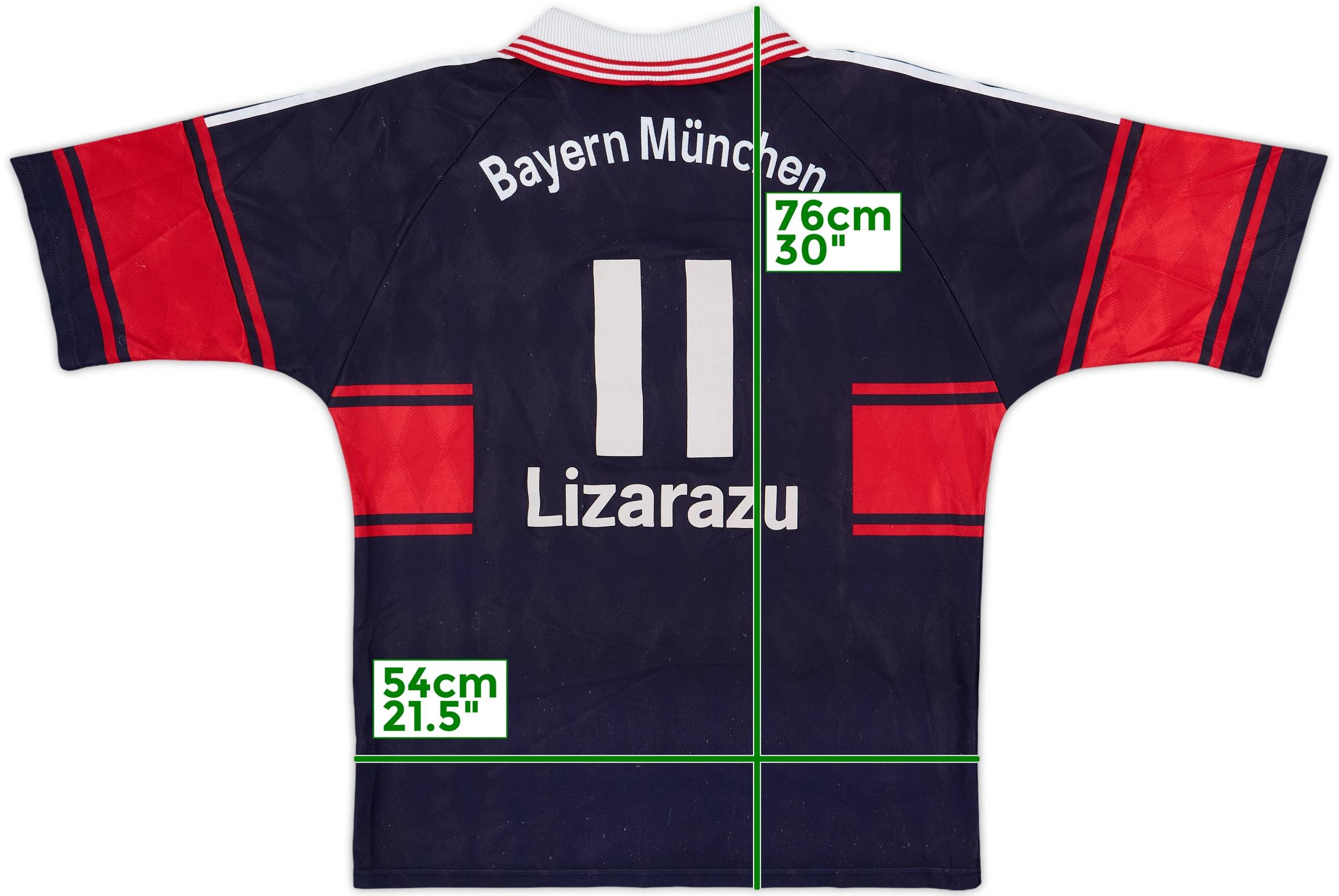 1997-99 Bayern Munich Home Shirt Lizarazu #11 - 7/10 - (L)