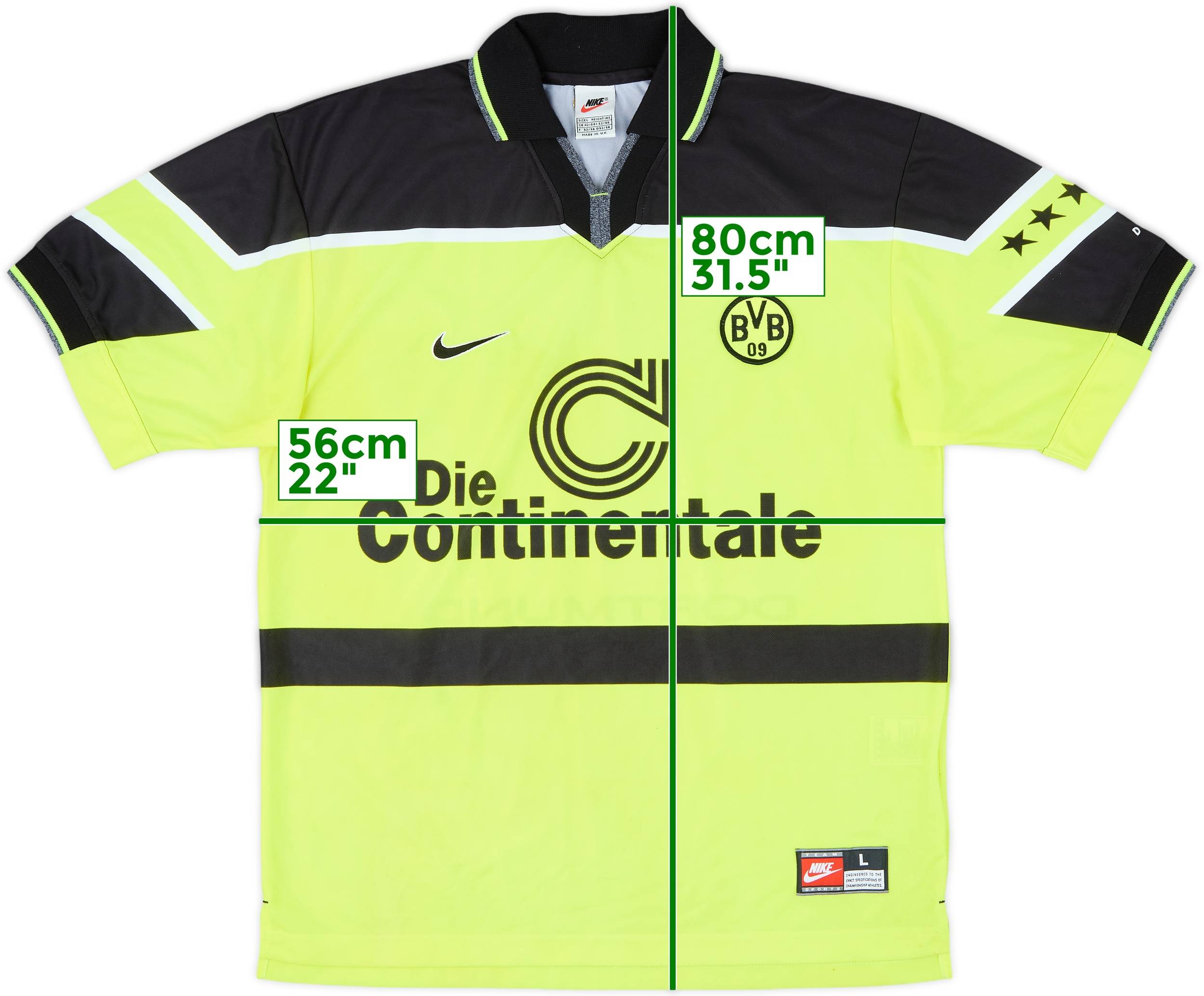 1997-98 Borussia Dortmund Home Shirt - 8/10 - (L)