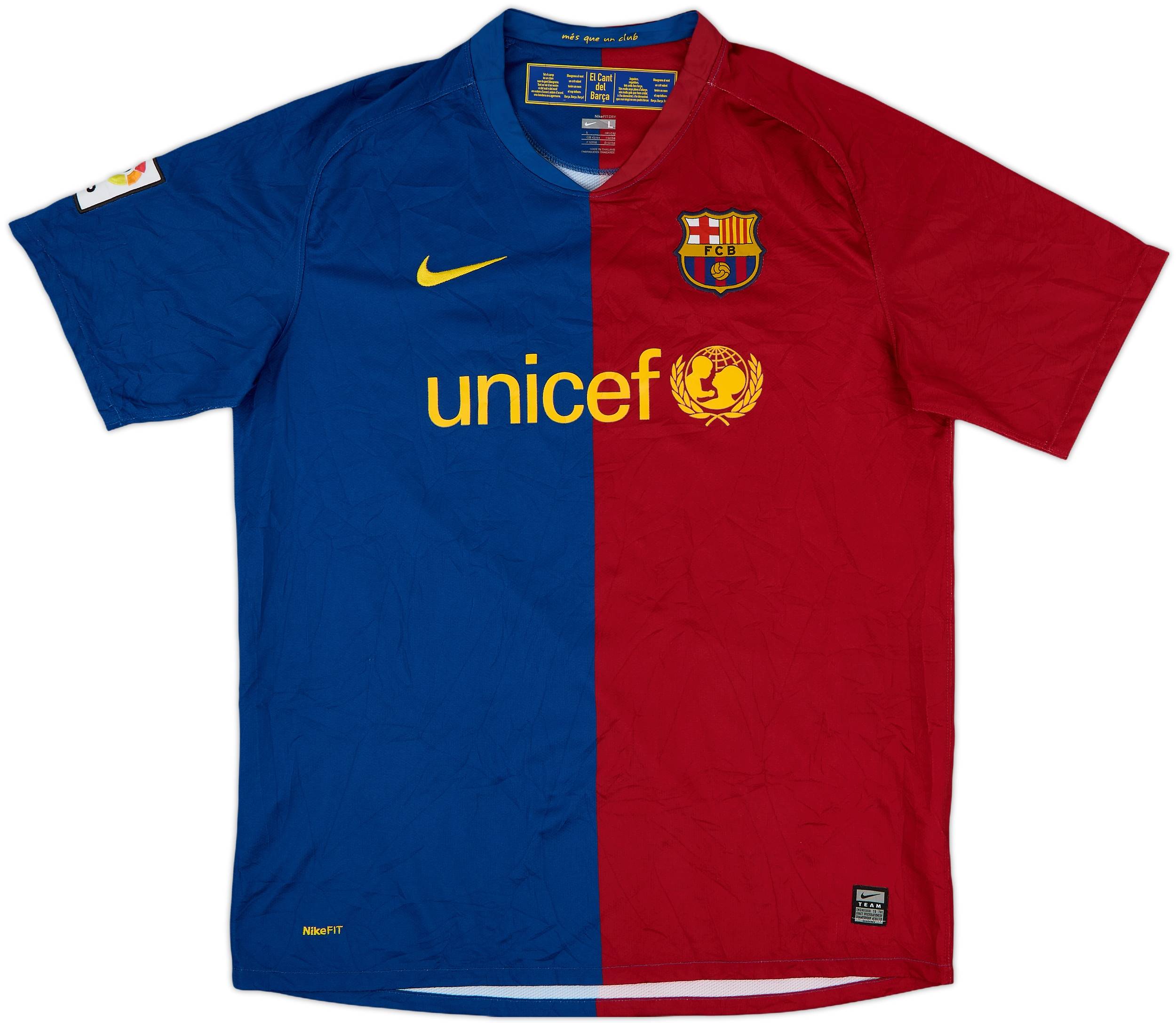 2008-09 Barcelona Home Shirt A.Iniesta #8 - 8/10 - (L)