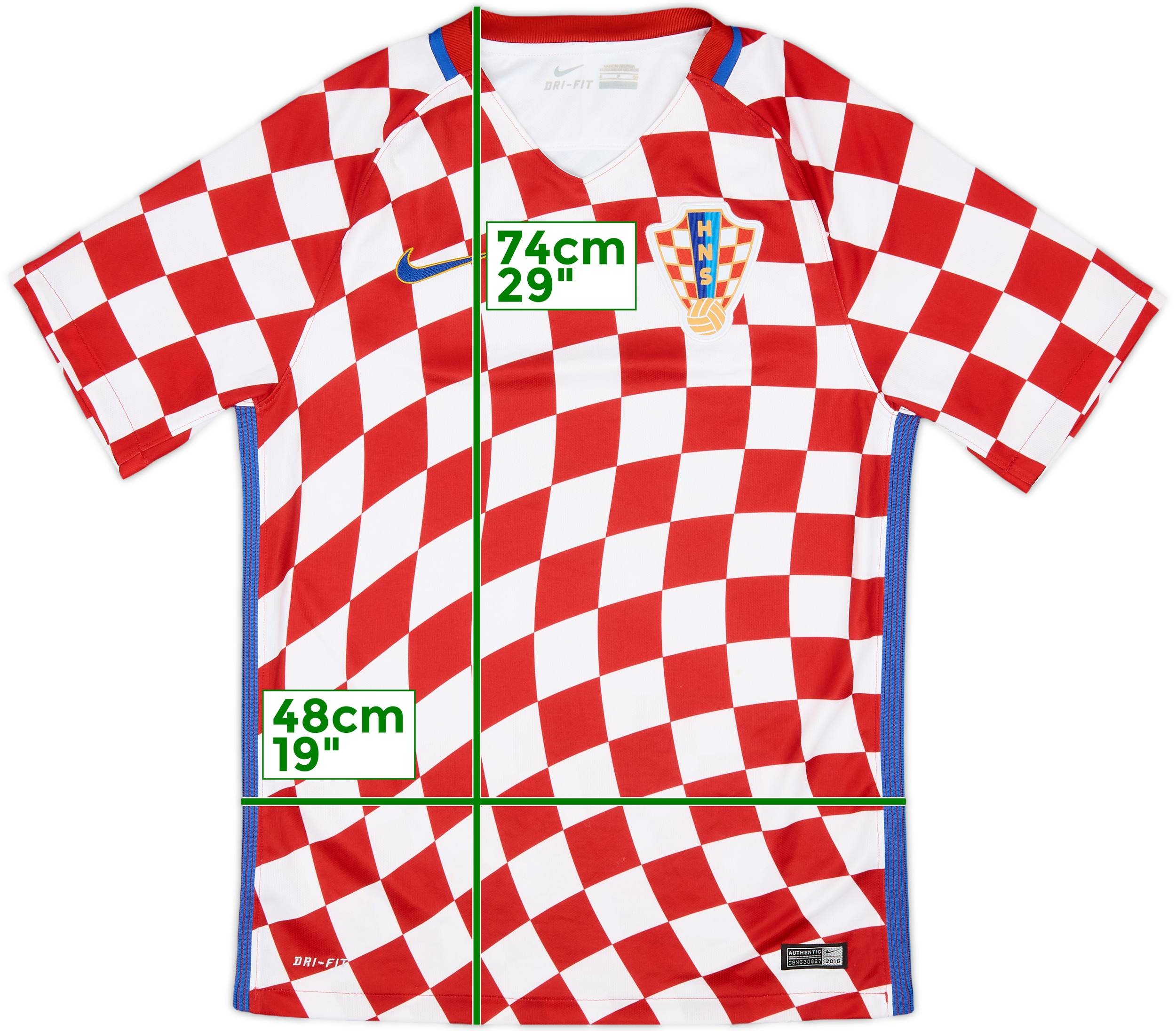 2016-18 Croatia Home Shirt 8/10 (S)