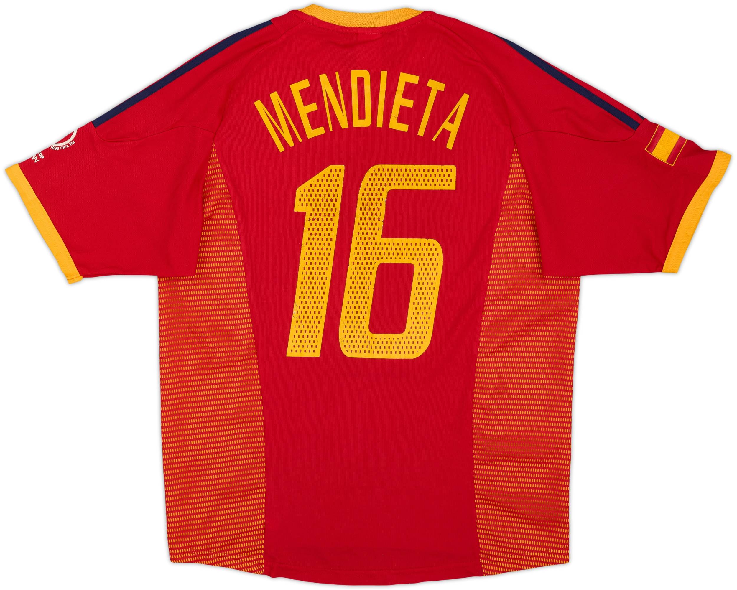 2002-04 Spain Home Shirt Mendieta #16 - 7/10 - (M)