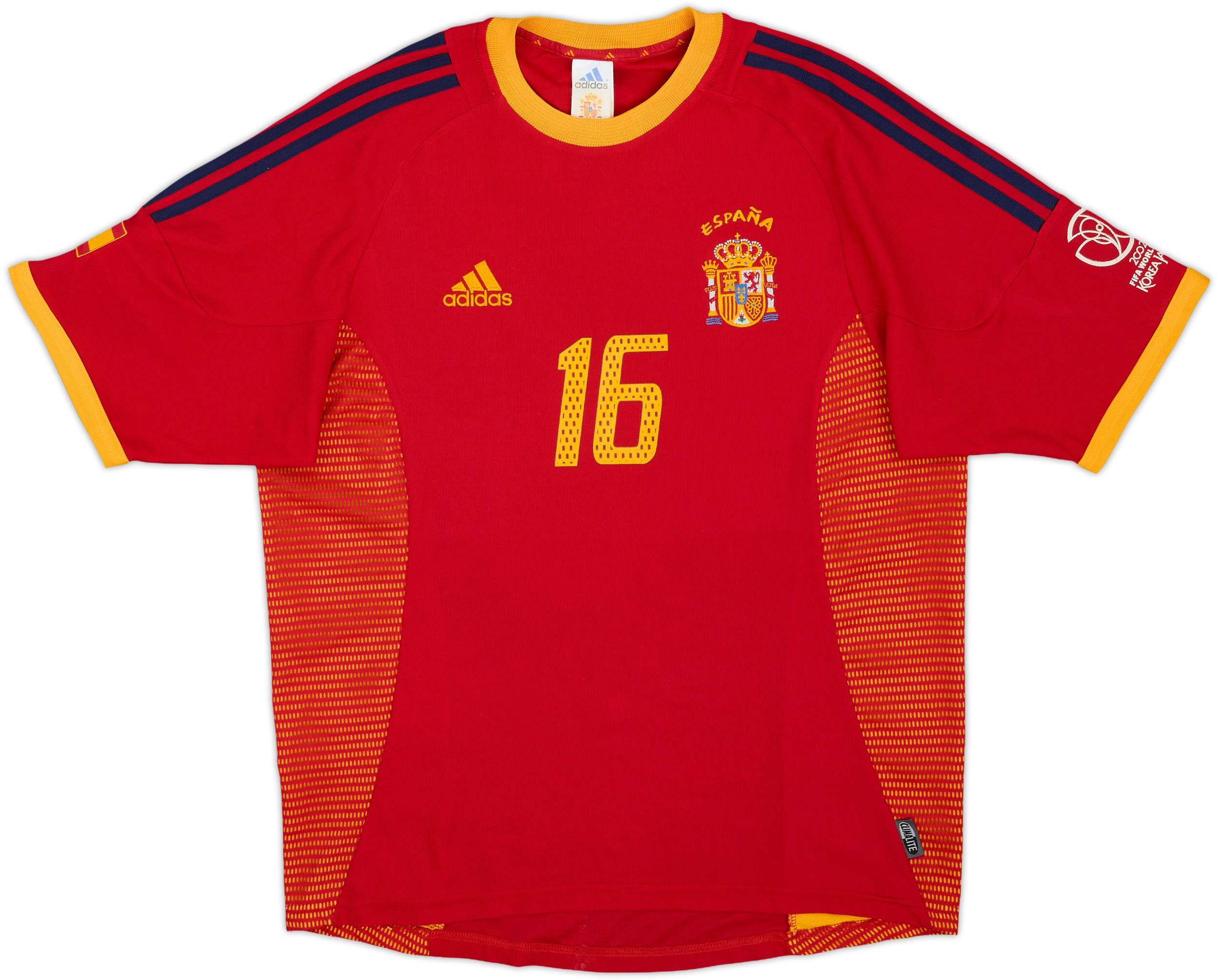  ESPAÑA サッカー ユニフォーム 2002Mサイズ 2002-04 Spain Home Shirt Mendieta #16 - 7/10 - (M)
