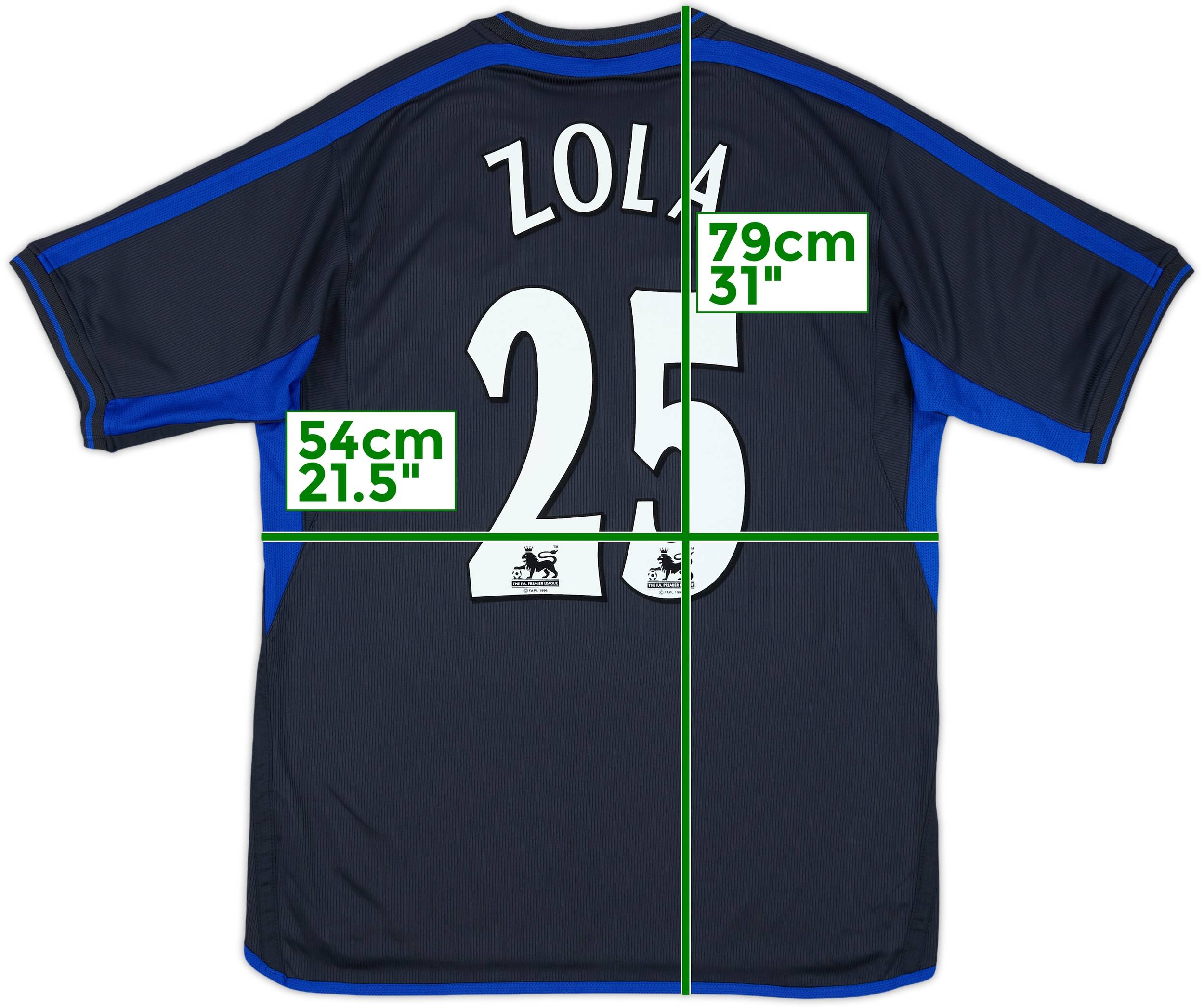 2002-04 Chelsea Away Shirt Zola #25 - 10/10 - (L)