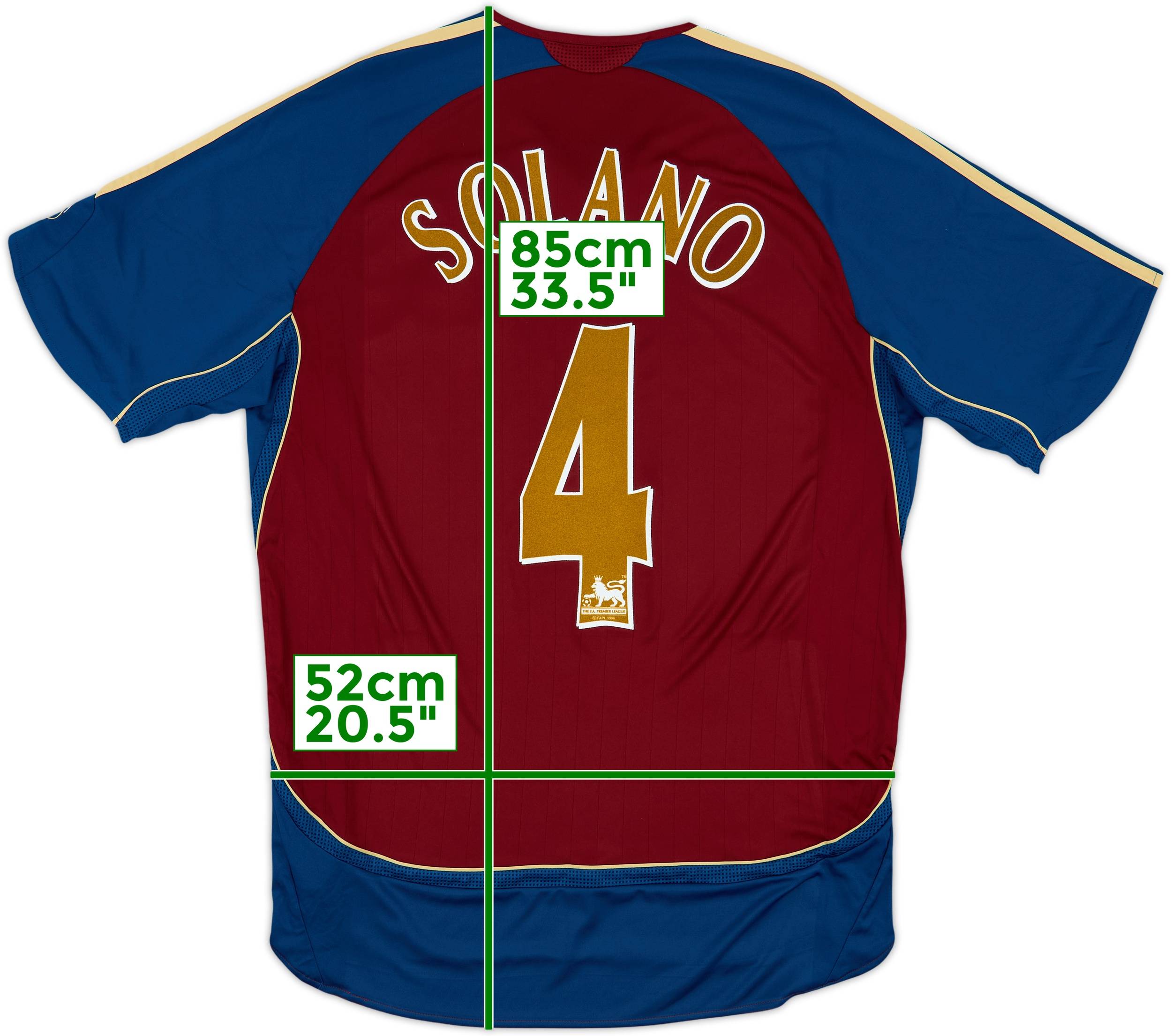 2006-07 Newcastle Away Shirt Solano #4 - 7/10 - (L)