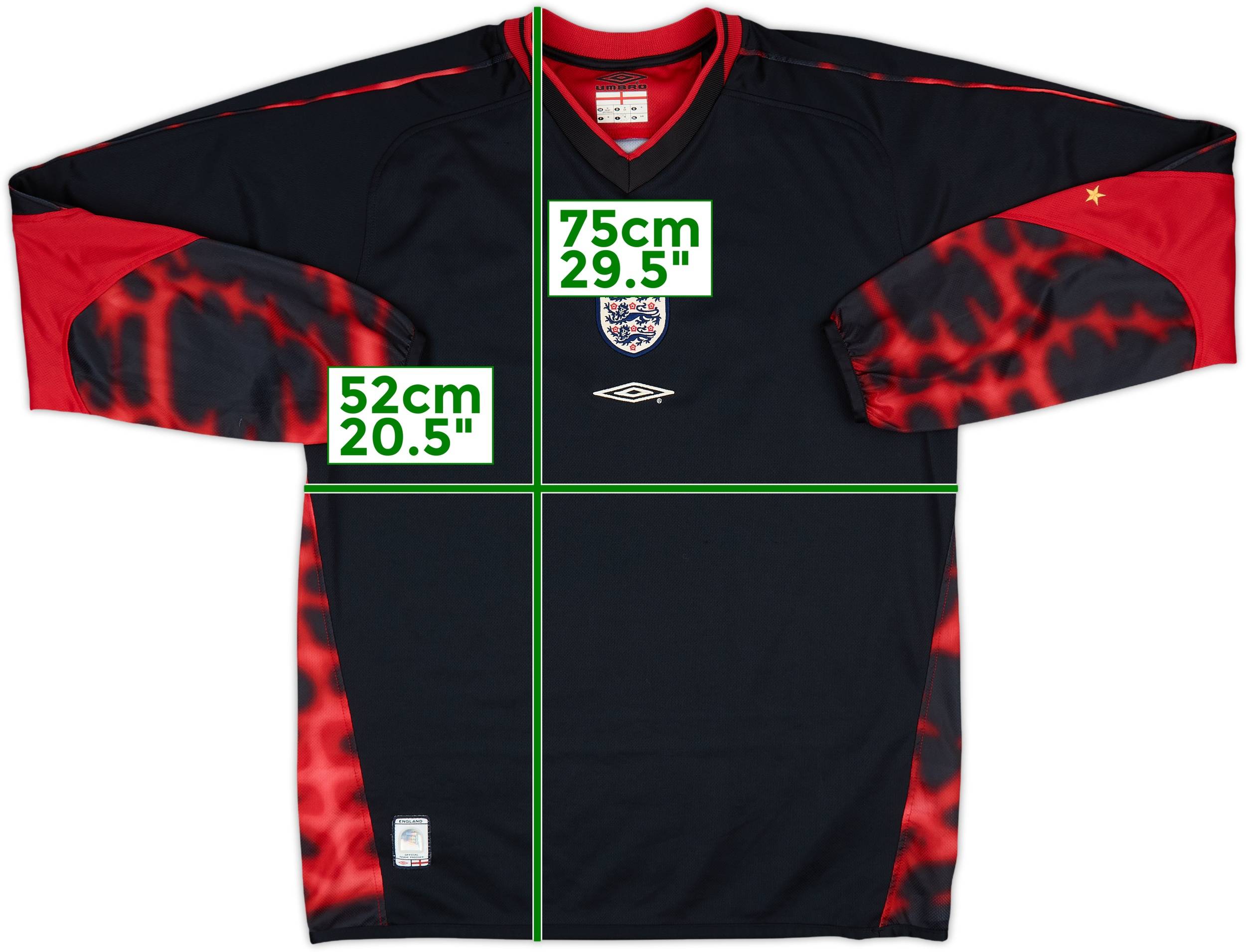 アンブロ　2004イングランド代表レプリカＧＫシャツ　サックス　US Lサイズ 2004-06 England GK Shirt - 8/10 - (M)