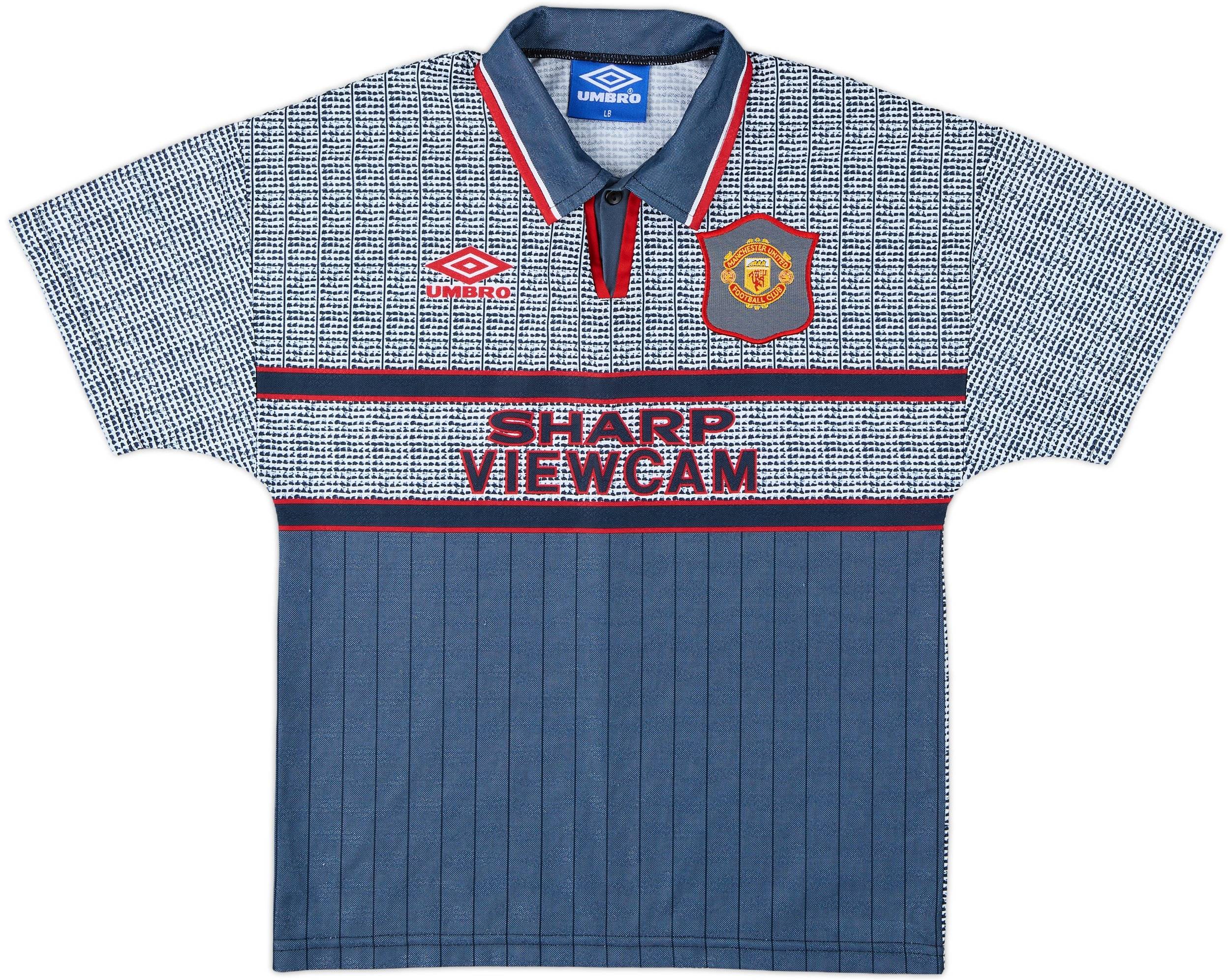 UMBRO 95/96 Manchester Utd アウェイ ユニフォーム 1995-96 Manchester United Away Shirt - 10/10 - (L.Boys)
