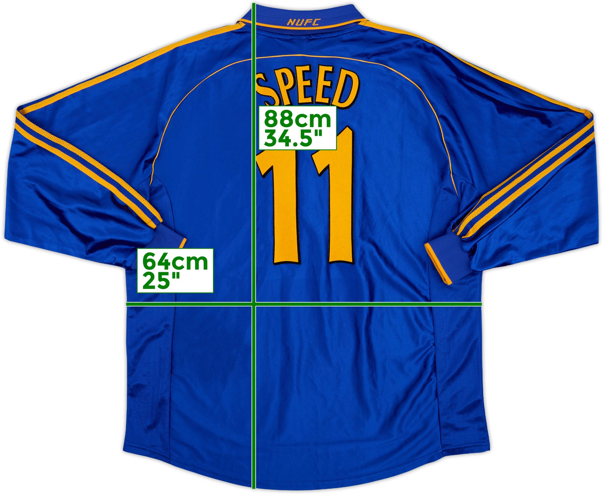 【激レア】ニューカッスル 98-99年 アウェイユニフォーム adidas 1998-99 Newcastle Away L/S Shirt Speed #11 - 8/10 - (XXL)