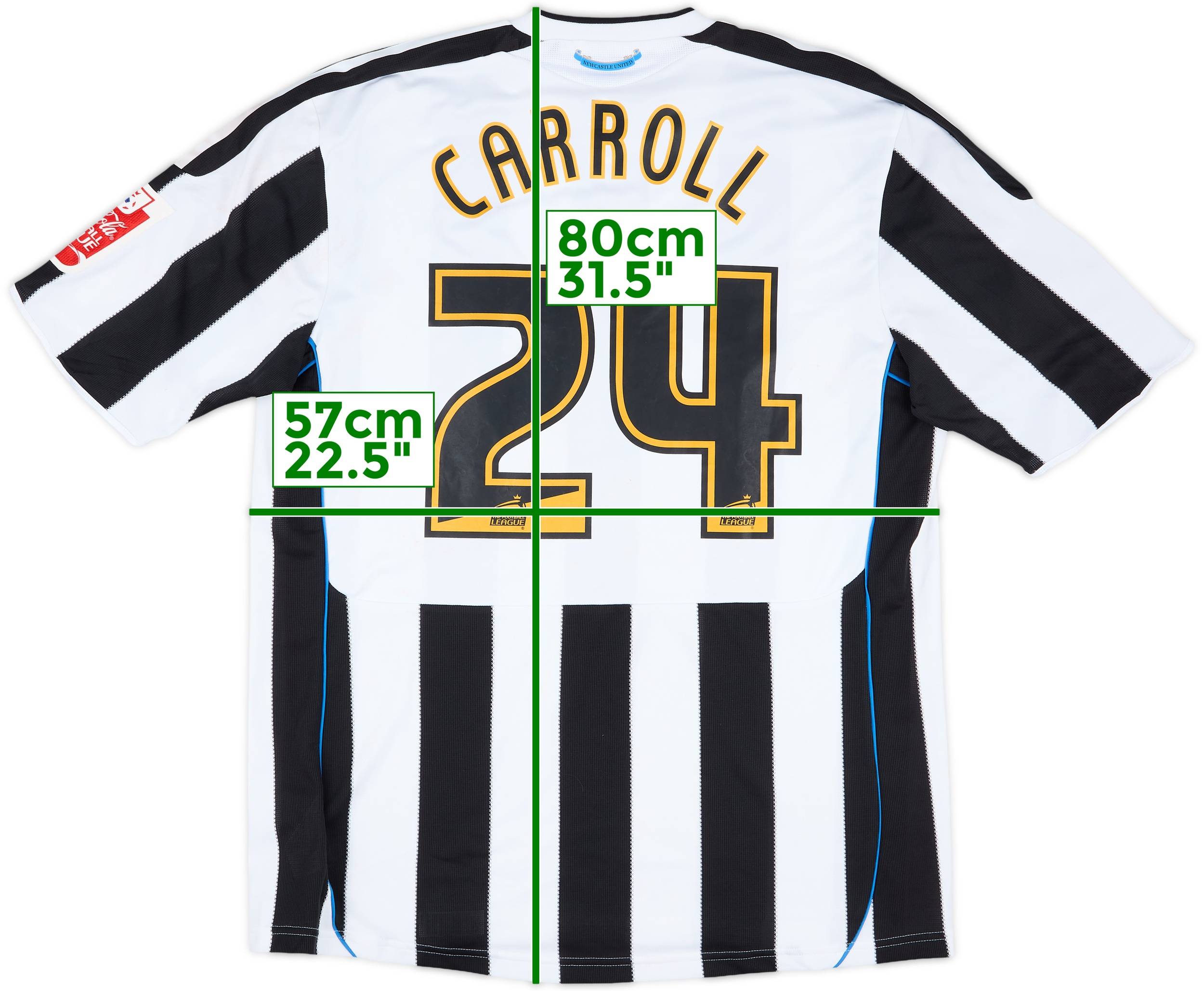 2009-10 Newcastle Player Issue Home Shirt Carroll #24 - 6/10 - (XL)
