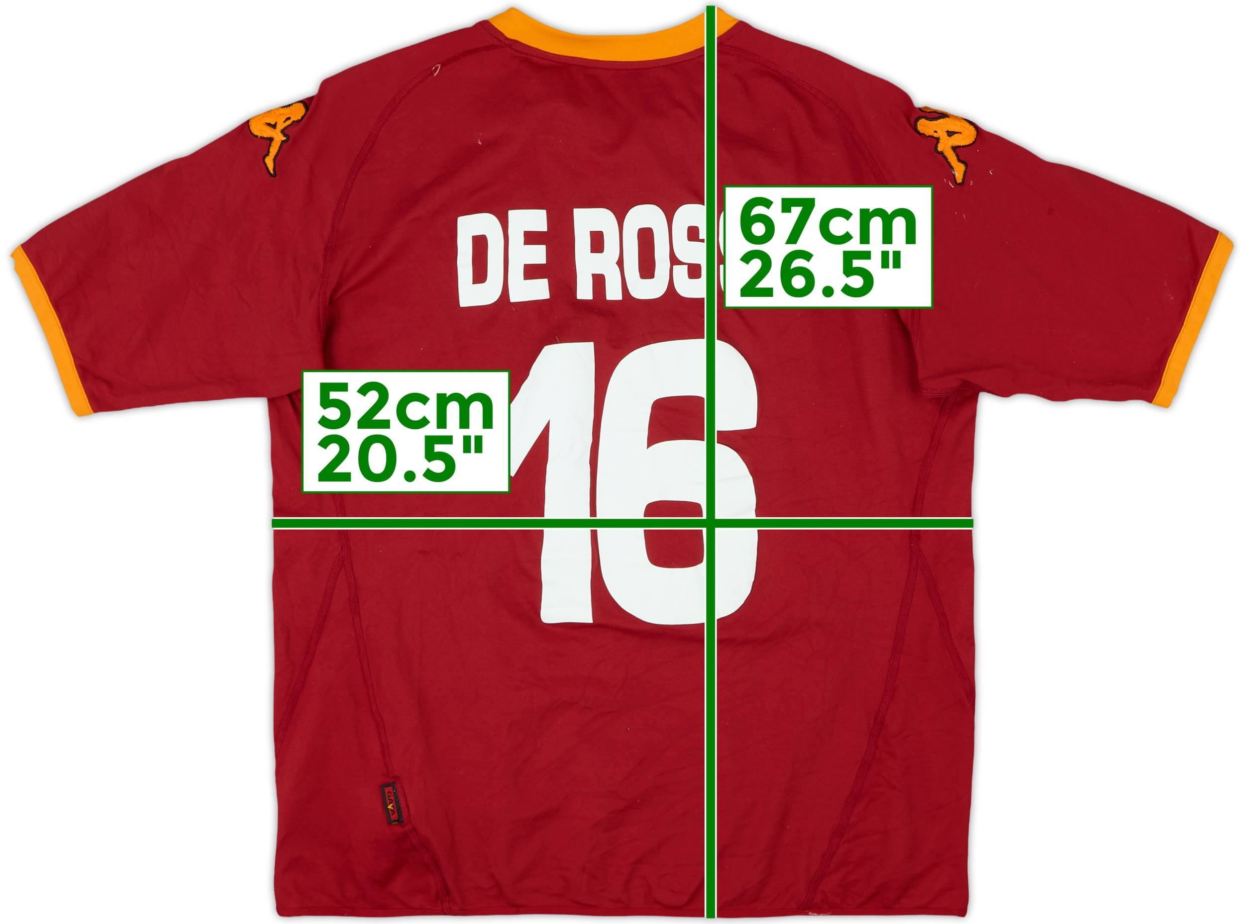 ASローマ DE ROSSI 16番 シャツ Kappa ASローマ DE ROSSI 16番 シャツ Kappa - メルカリ