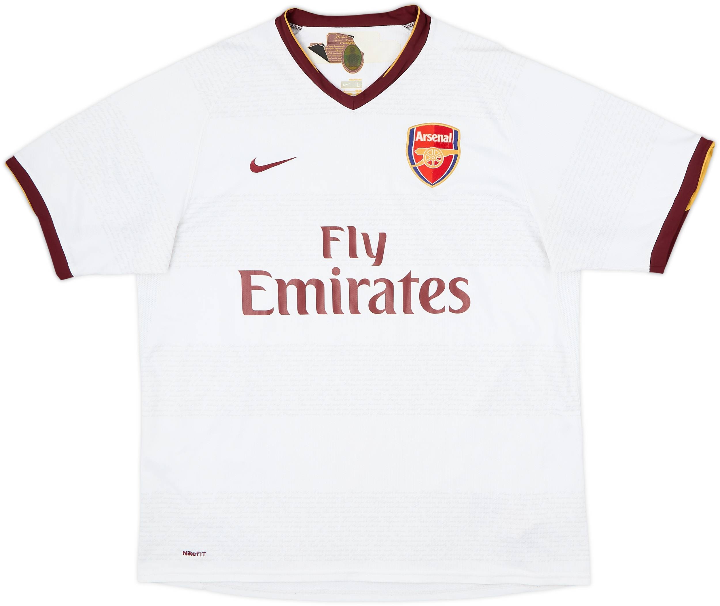 2007-08 Arsenal Away Shirt Fabregas #4 - 8/10 - (L)