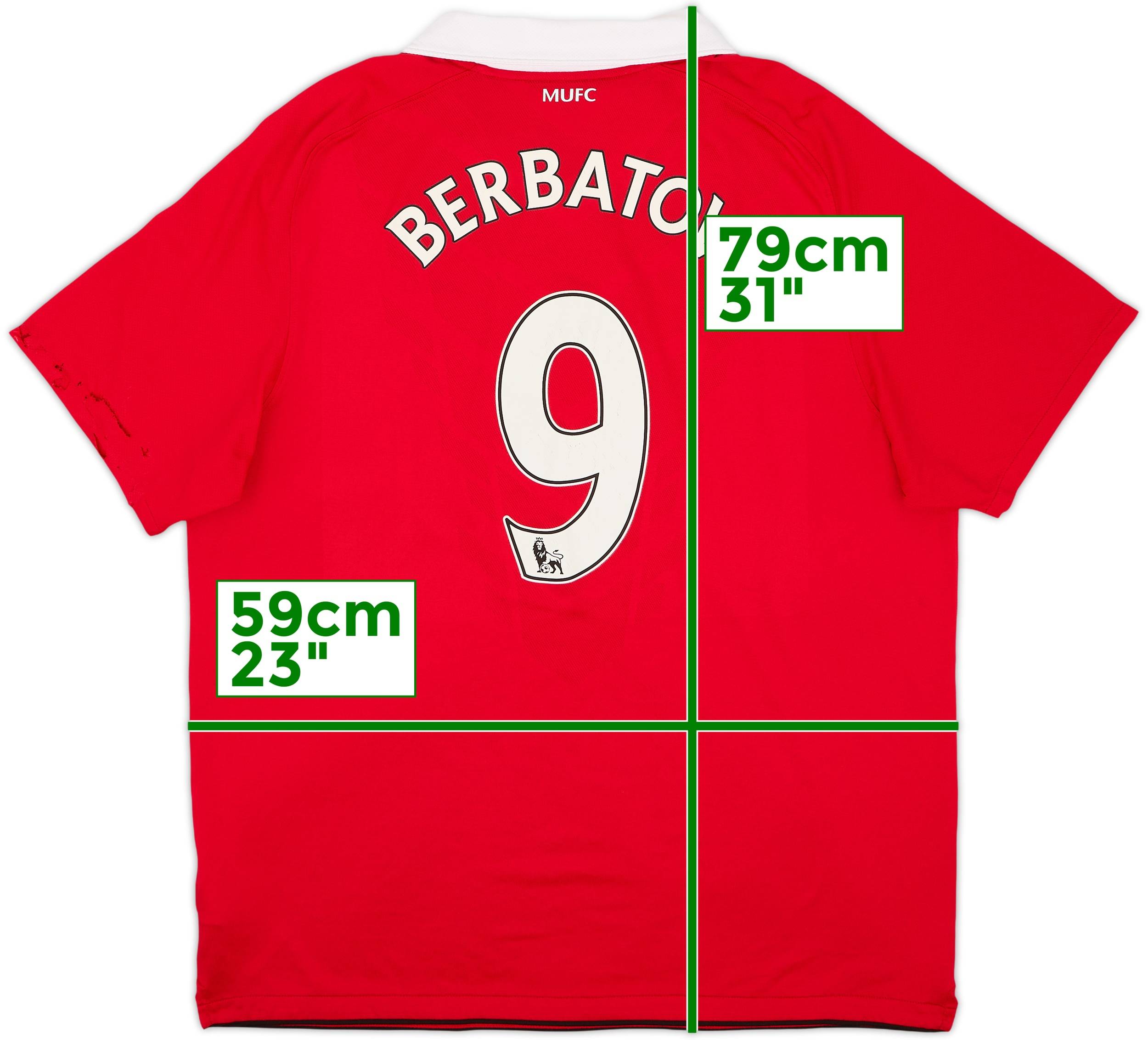 2010-11 Manchester United Home Shirt Berbatov #9 - 5/10 - (XL)
