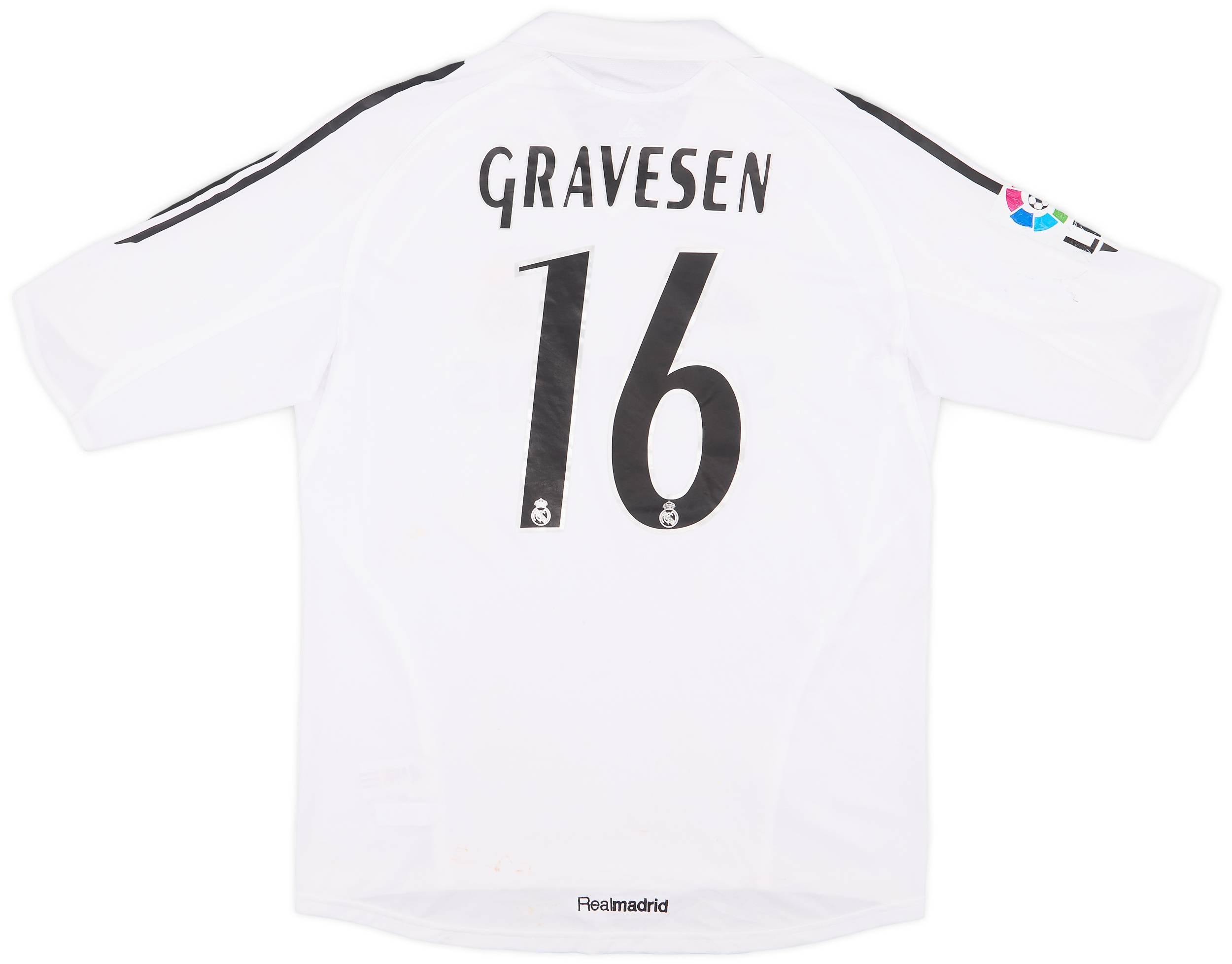 2005-06 Real Madrid Match Issue Signed Home Shirt Gravesen #16