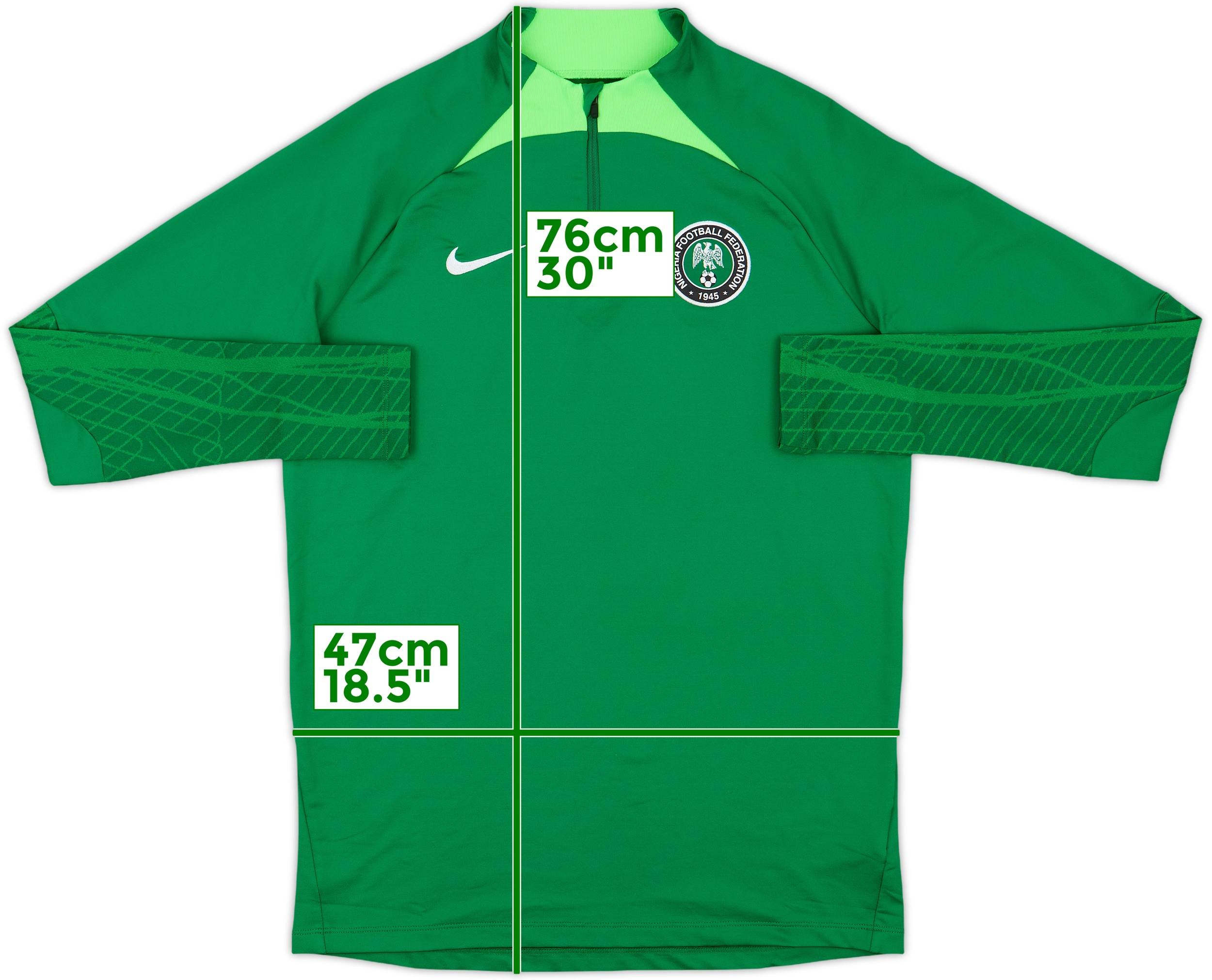 2022-23 Nigeria Nike 1/4 Zip Training Top - 10/10 - (M)
