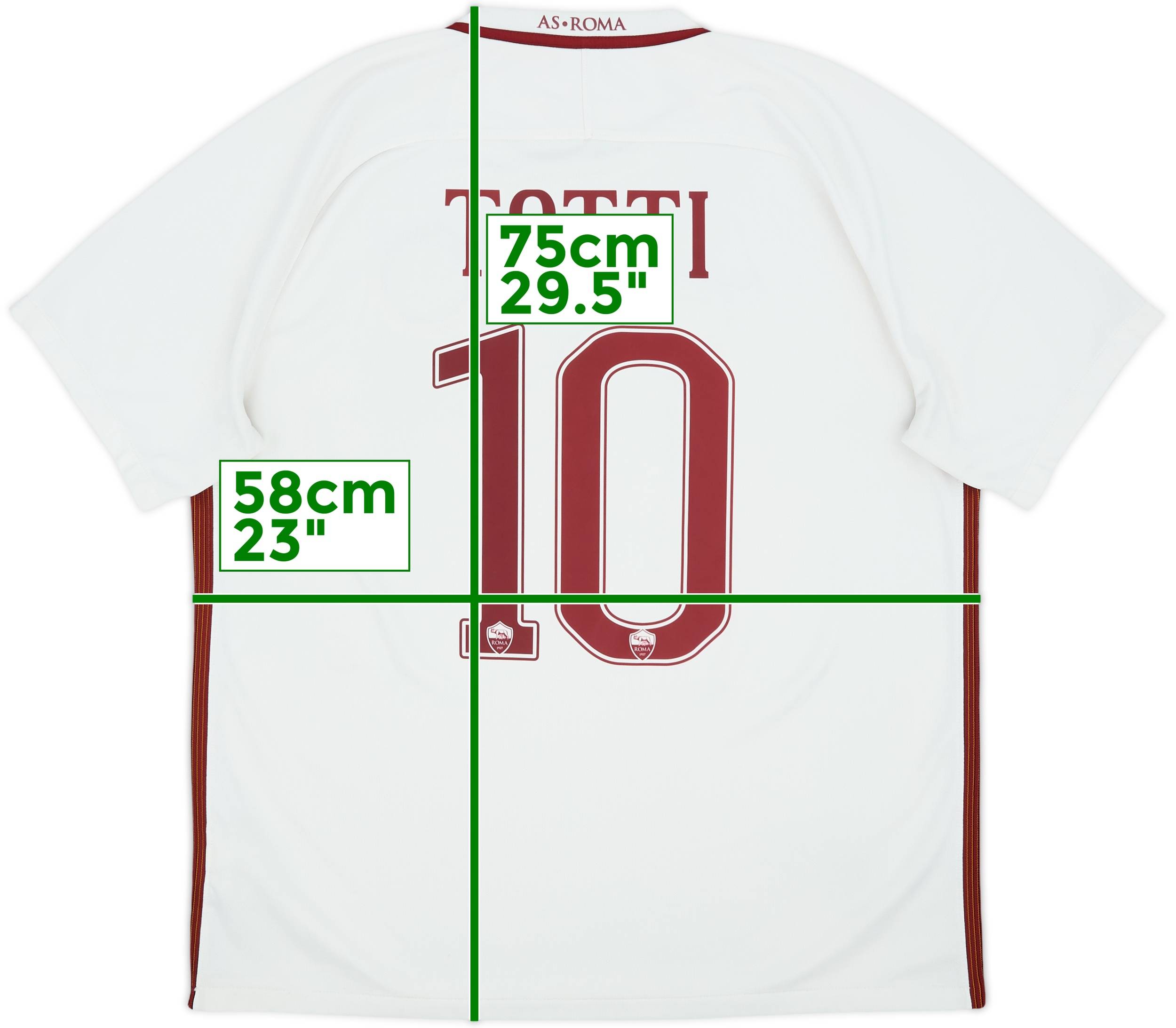 AS Roma Totti 10 シャツ 2016-17 Roma Away Shirt Totti #10 - 6/10 - (XL)