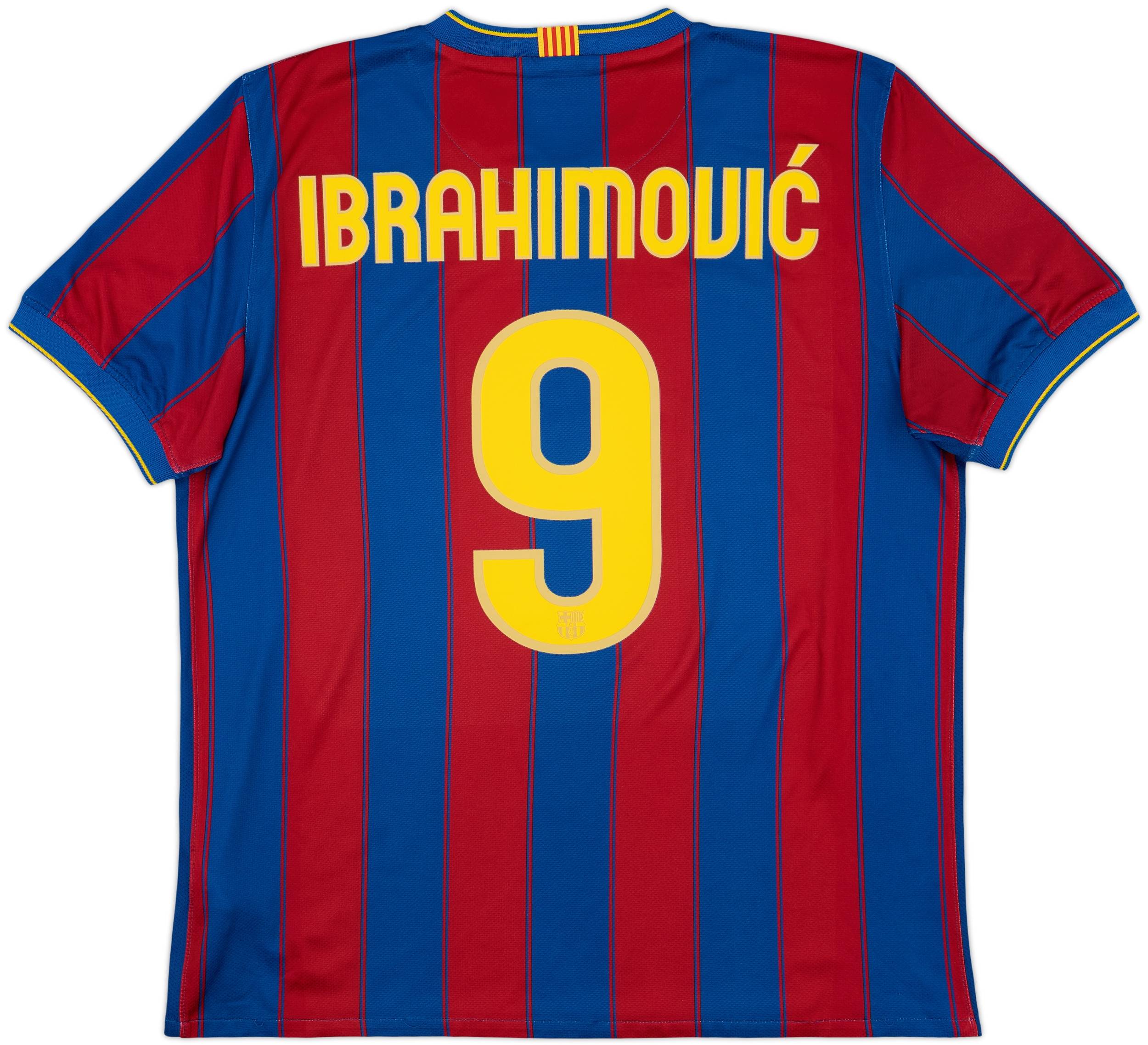 2009-10 Barcelona Home Shirt Ibrahimovic #9 - 10/10 - (L)