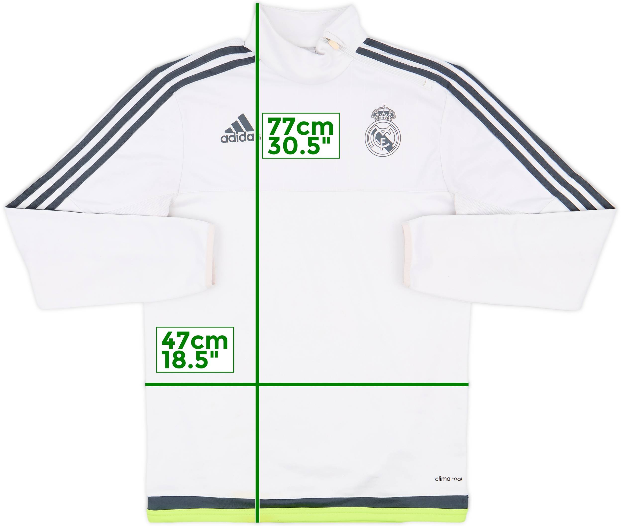 2015-16 Real Madrid adidas 1/4 Zip Training Top - 7/10 - (S)