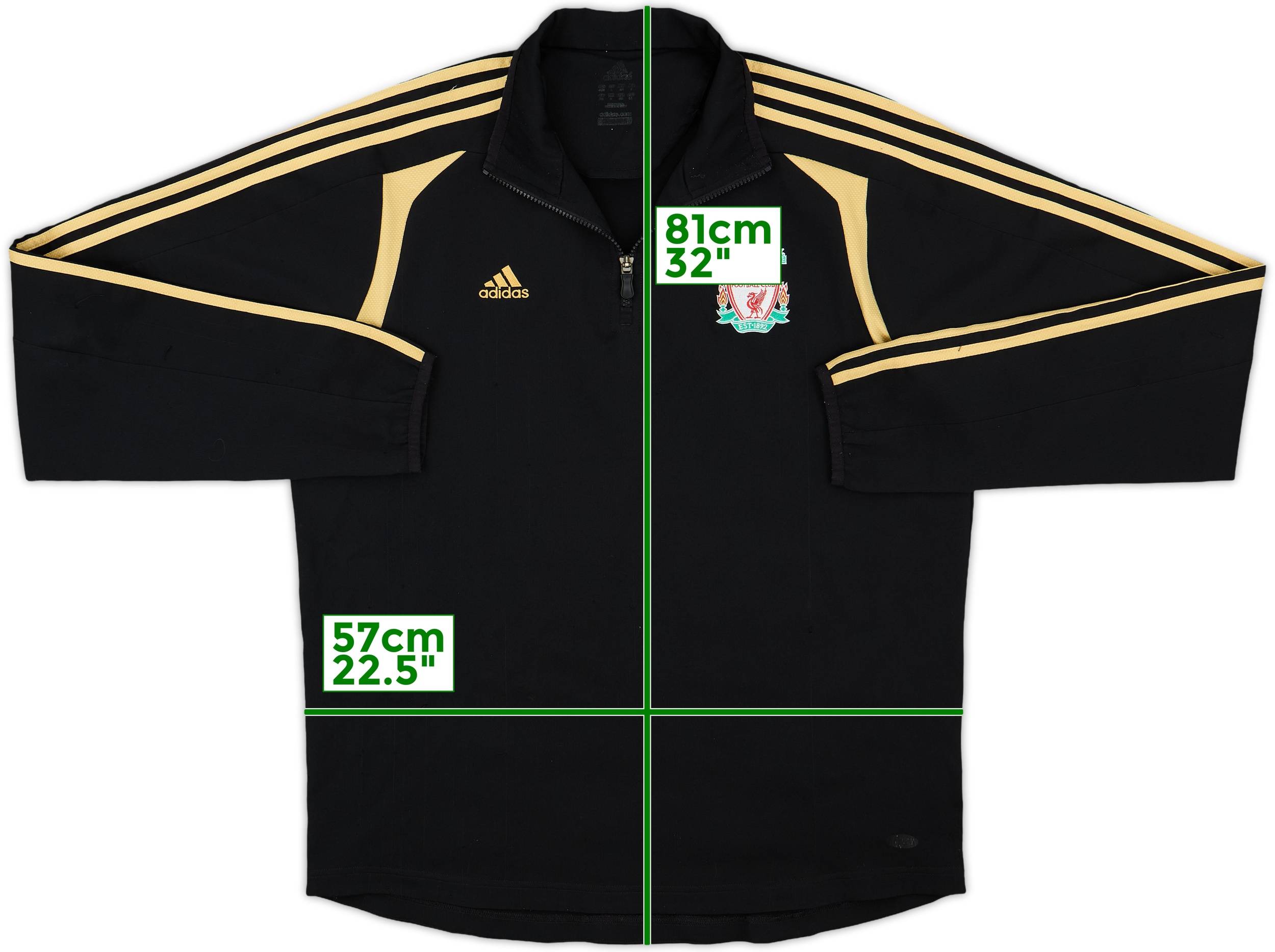 adidas ジャージ　Liverpool football club 2008-09 Liverpool adidas 1/4 Zip Hooded Drill Top - 7/10 - (L)