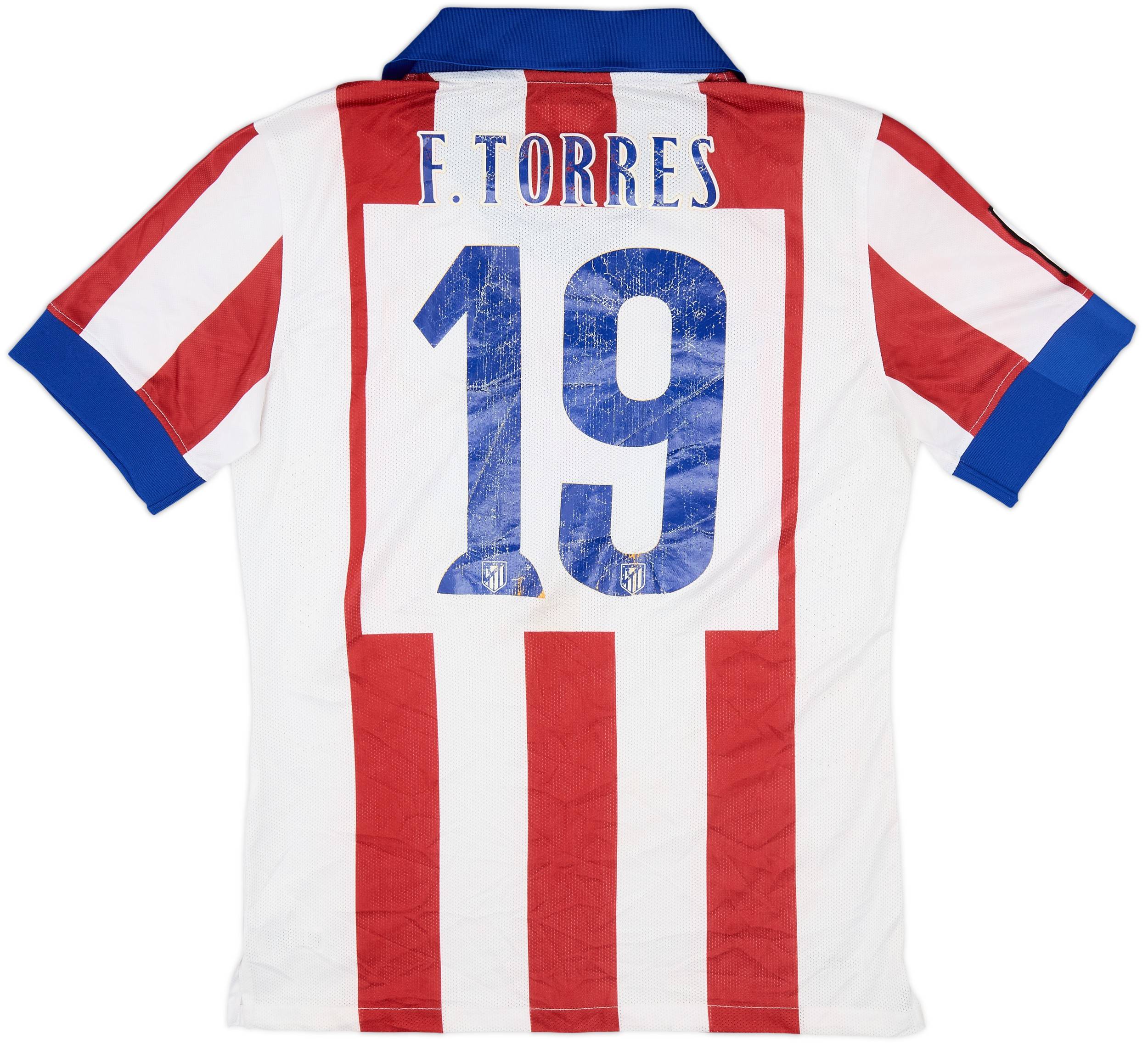 2014-15 Atletico Madrid Authentic Home Shirt Torres #19 5/10 (S)