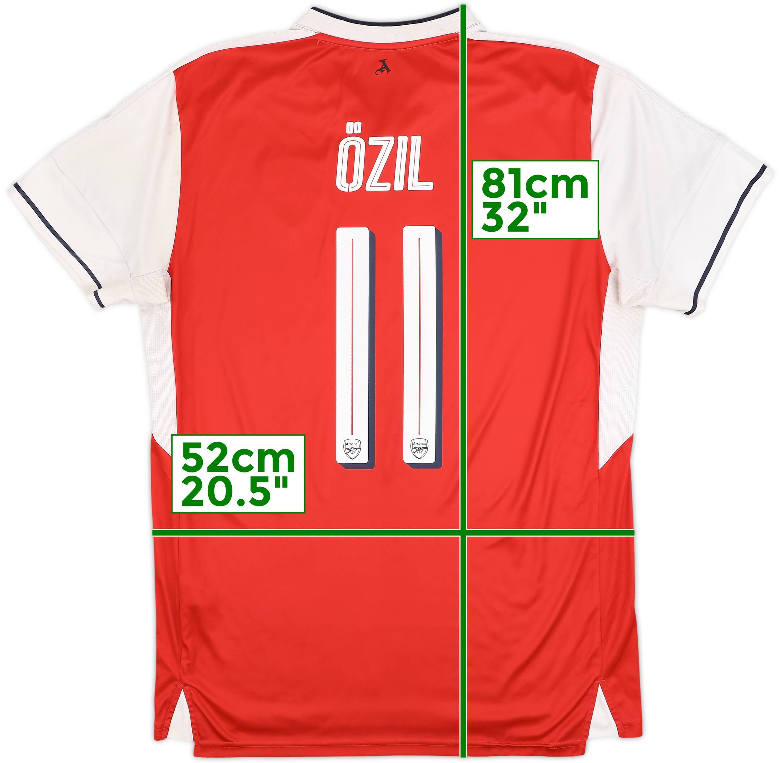 【美品】アーセナル ÖZIL 11 シャツ 2016-17 Arsenal Home Shirt Ozil #11 - 6/10 - (L)