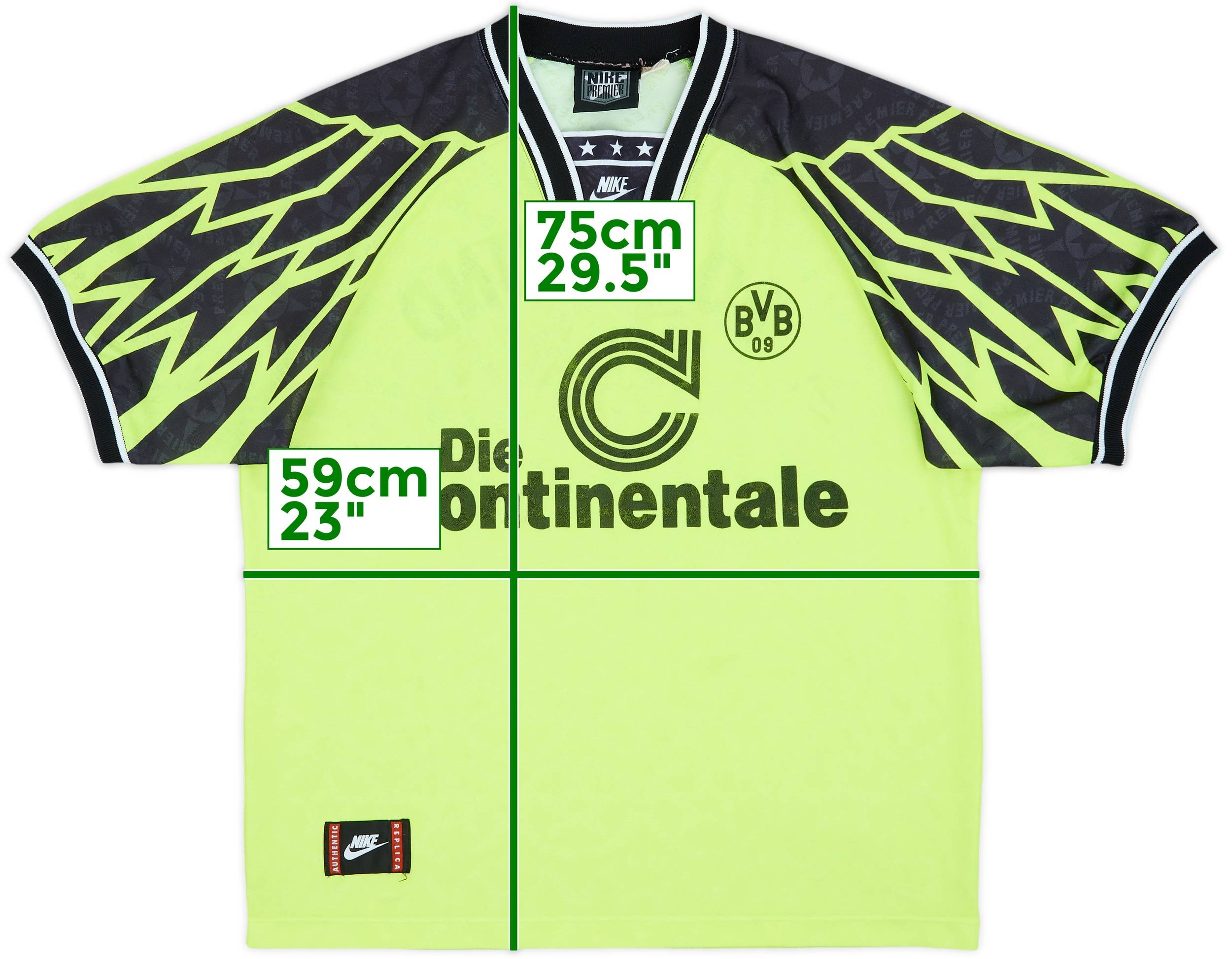 【激レア】ドルトムント94-95  H    ホーム 1994-95 Borussia Dortmund Home Shirt - 8/10 - (XL)