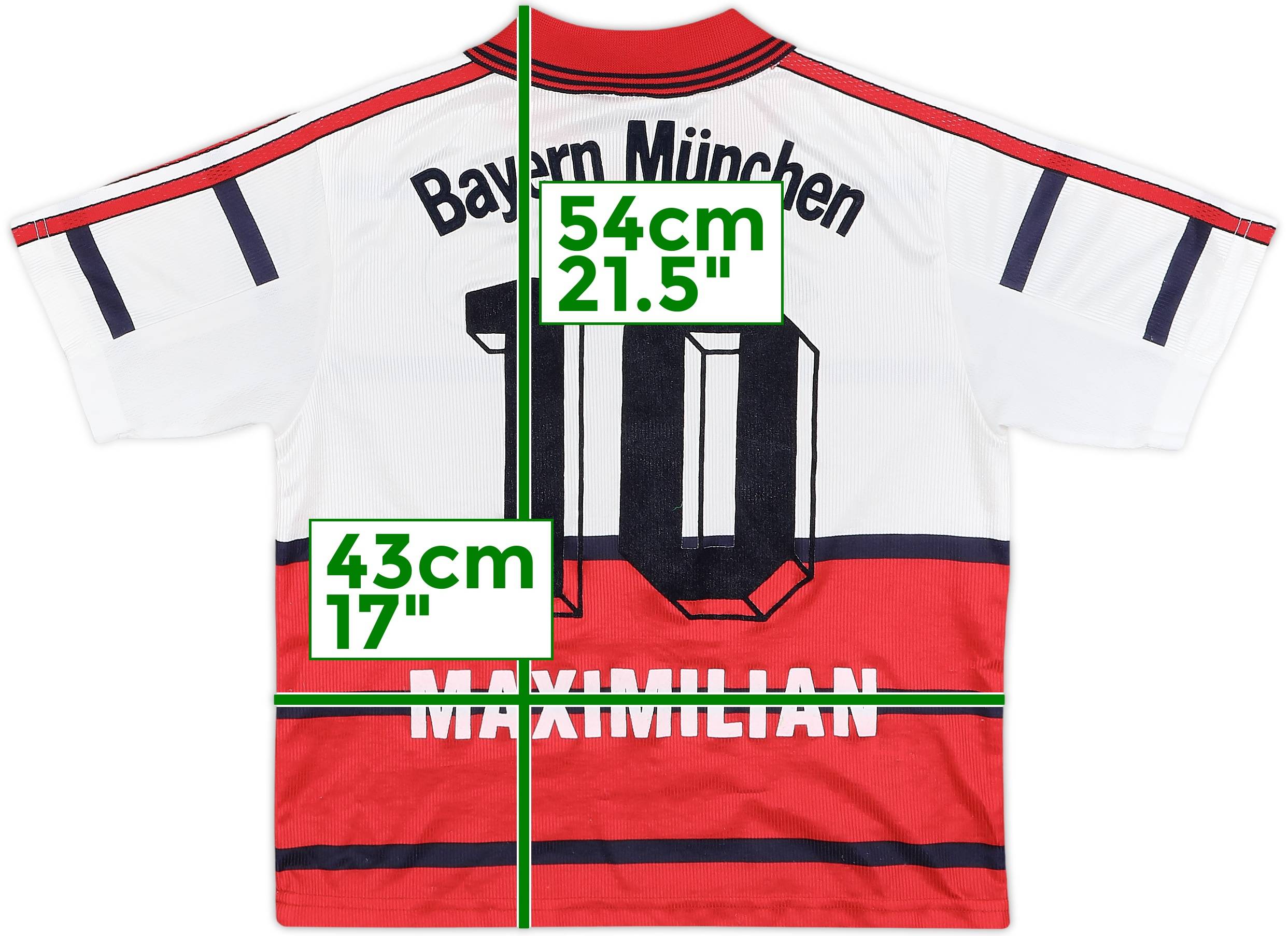 1998-00 Bayern Munich Away Shirt Maximilian #10 - 8/10 - (M