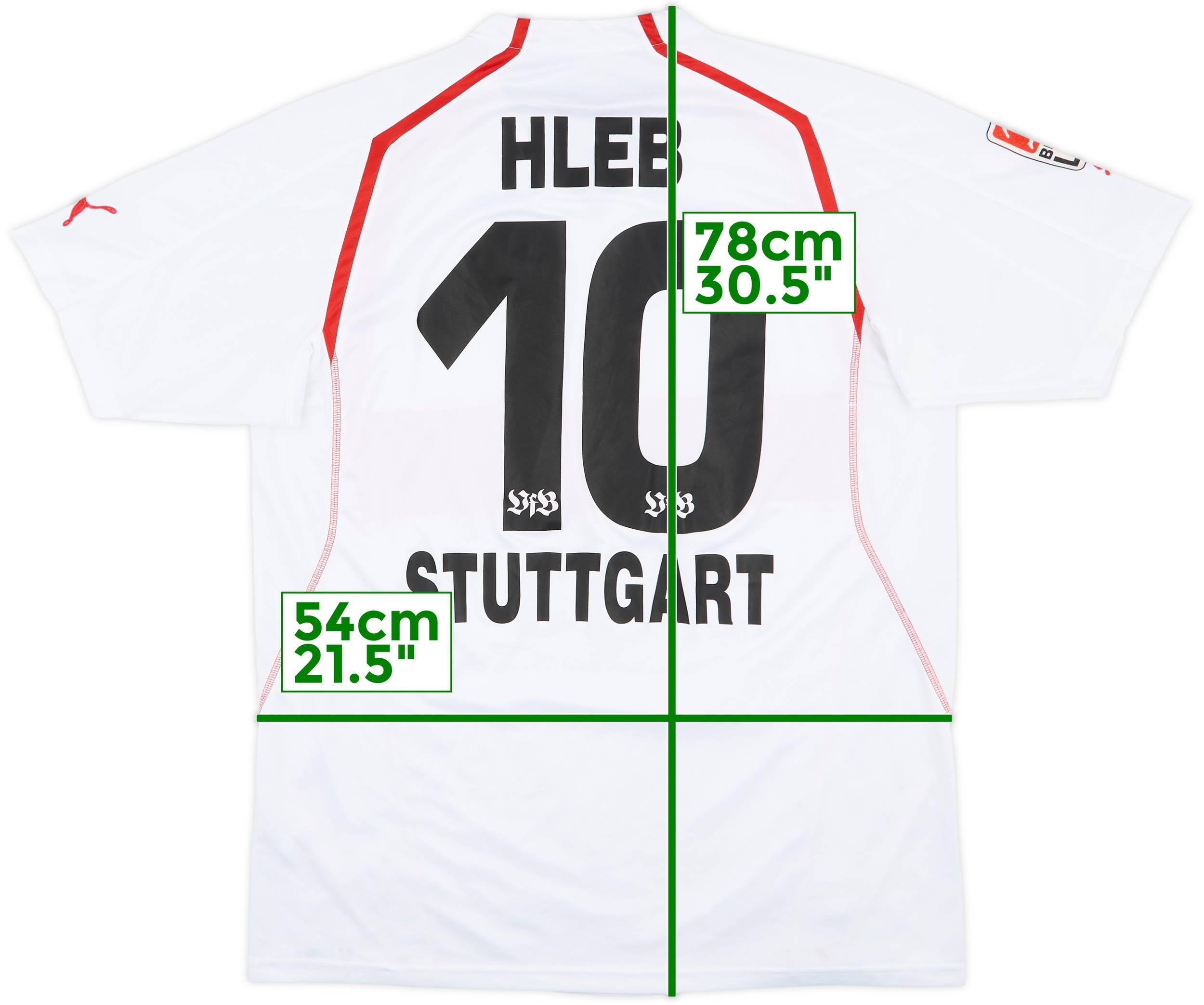 プーマ Stuttgart Hleb 10番 ユニフォーム シュツットガルト 2004-05 Stuttgart Home Shirt Hleb #10 - 9/10 - (XXL)