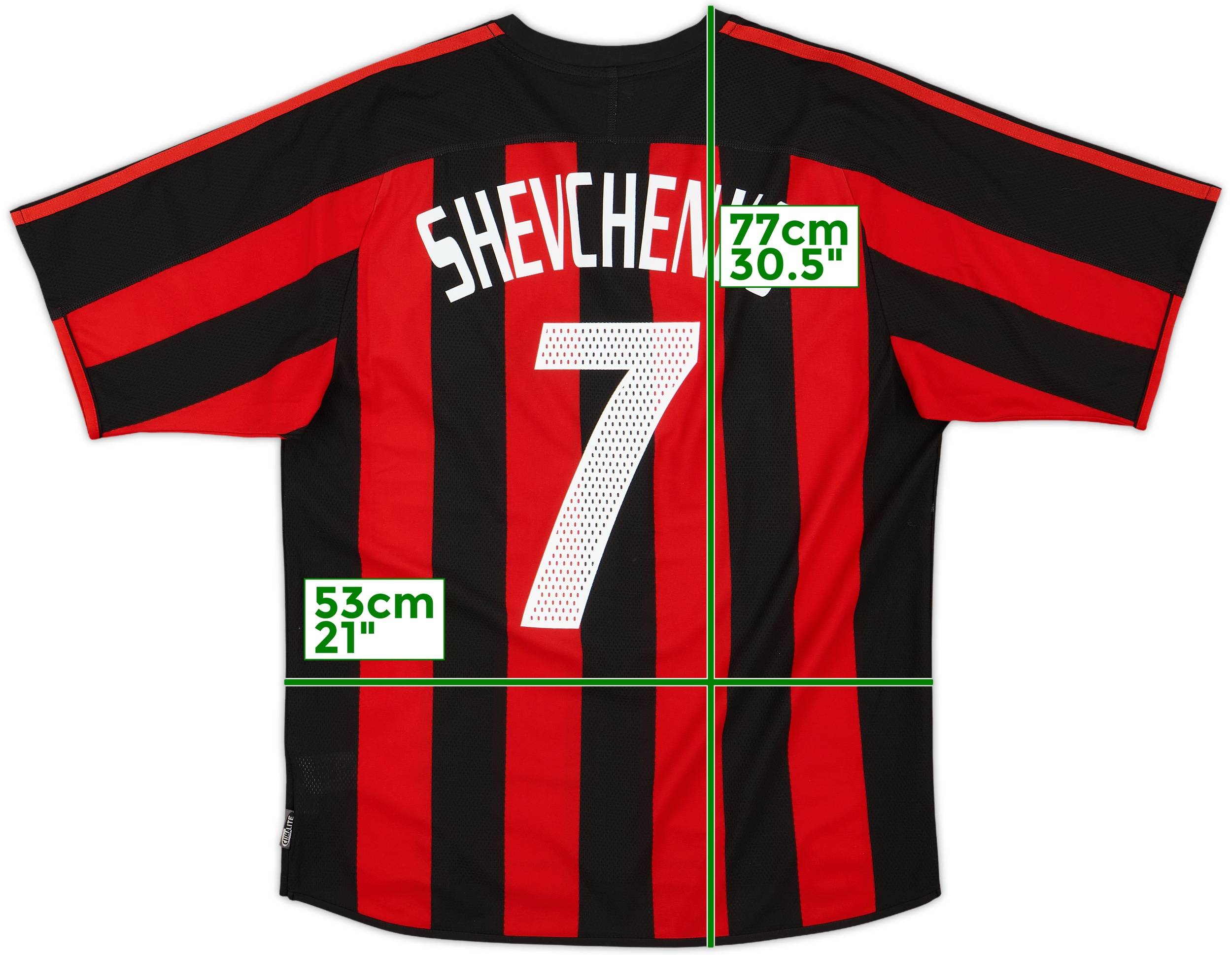2003-04 AC Milan Home Shirt Shevchenko #7 - 5/10 - (M)