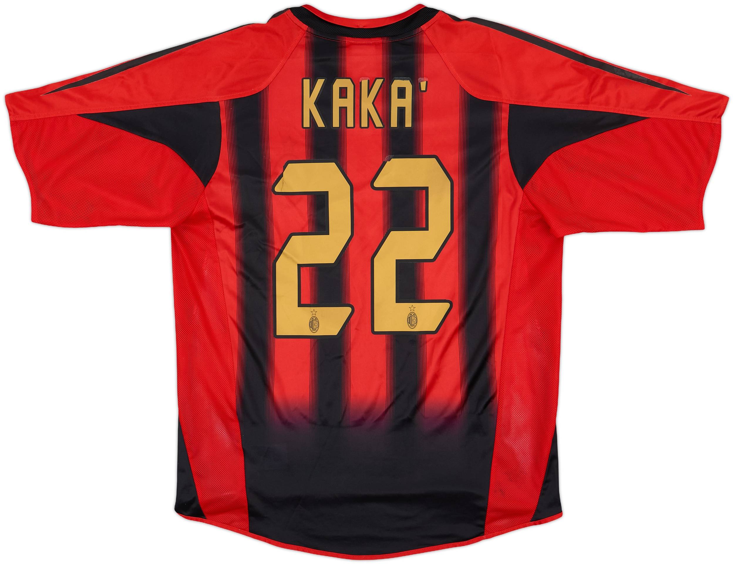 ACミラン KAKA' 22番 シャツ 2004-05 AC Milan Home Shirt Kaka #22 - 6/10 - (M)