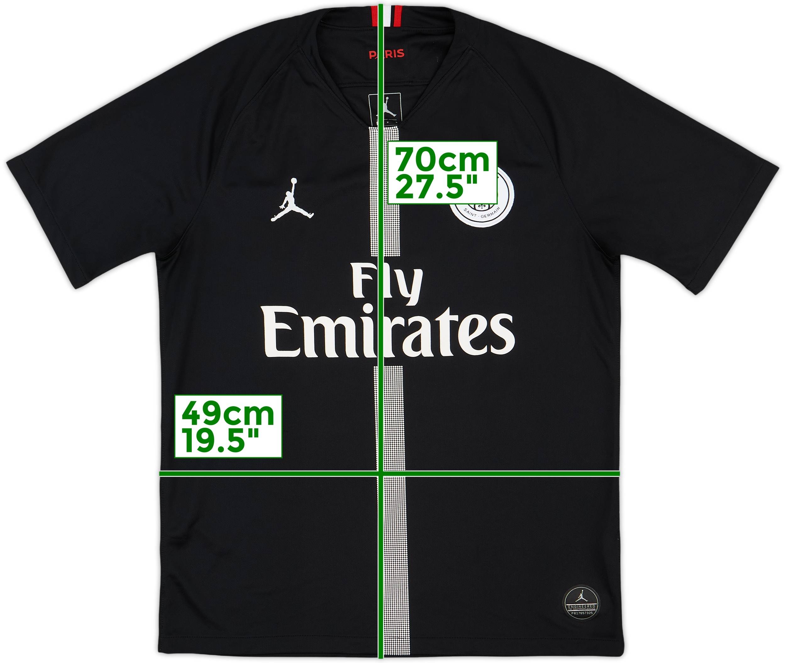 【USED】 PSG game shirt 2018-19 jordan PSG Paris Saint-Germain 18/19 4th Jordan Size M Nike Jersey