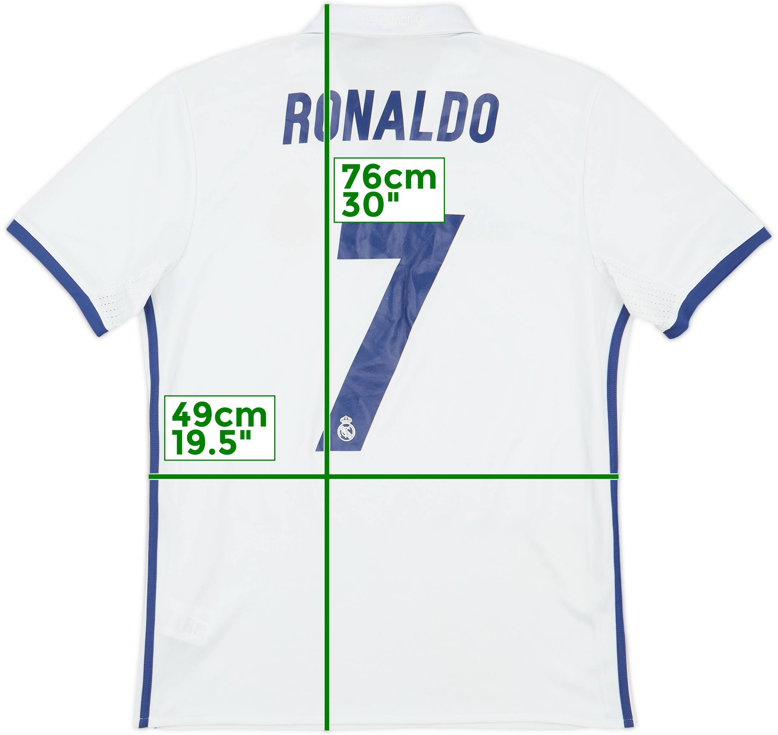2016-17 Real Madrid Home Shirt Ronaldo #7 - 7/10 - (M)