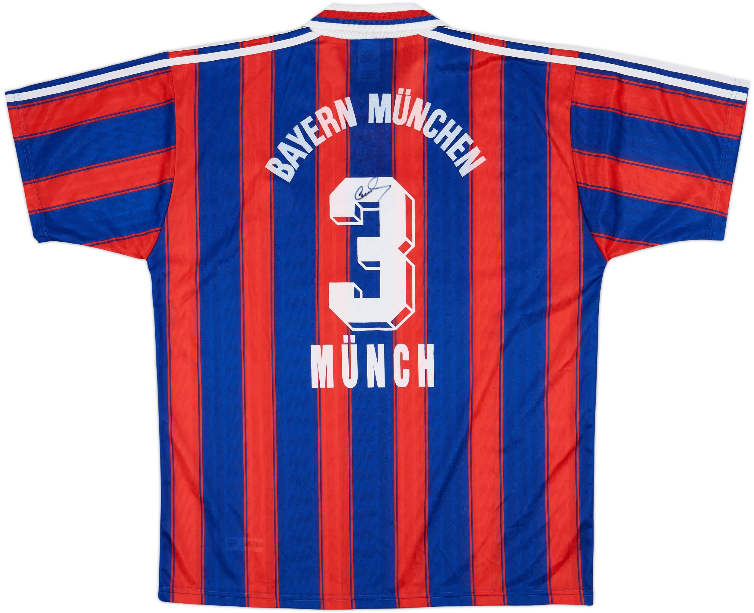1995-97 Bayern Munich Signed Home Shirt Munch #3 - 8/10 - (XL)