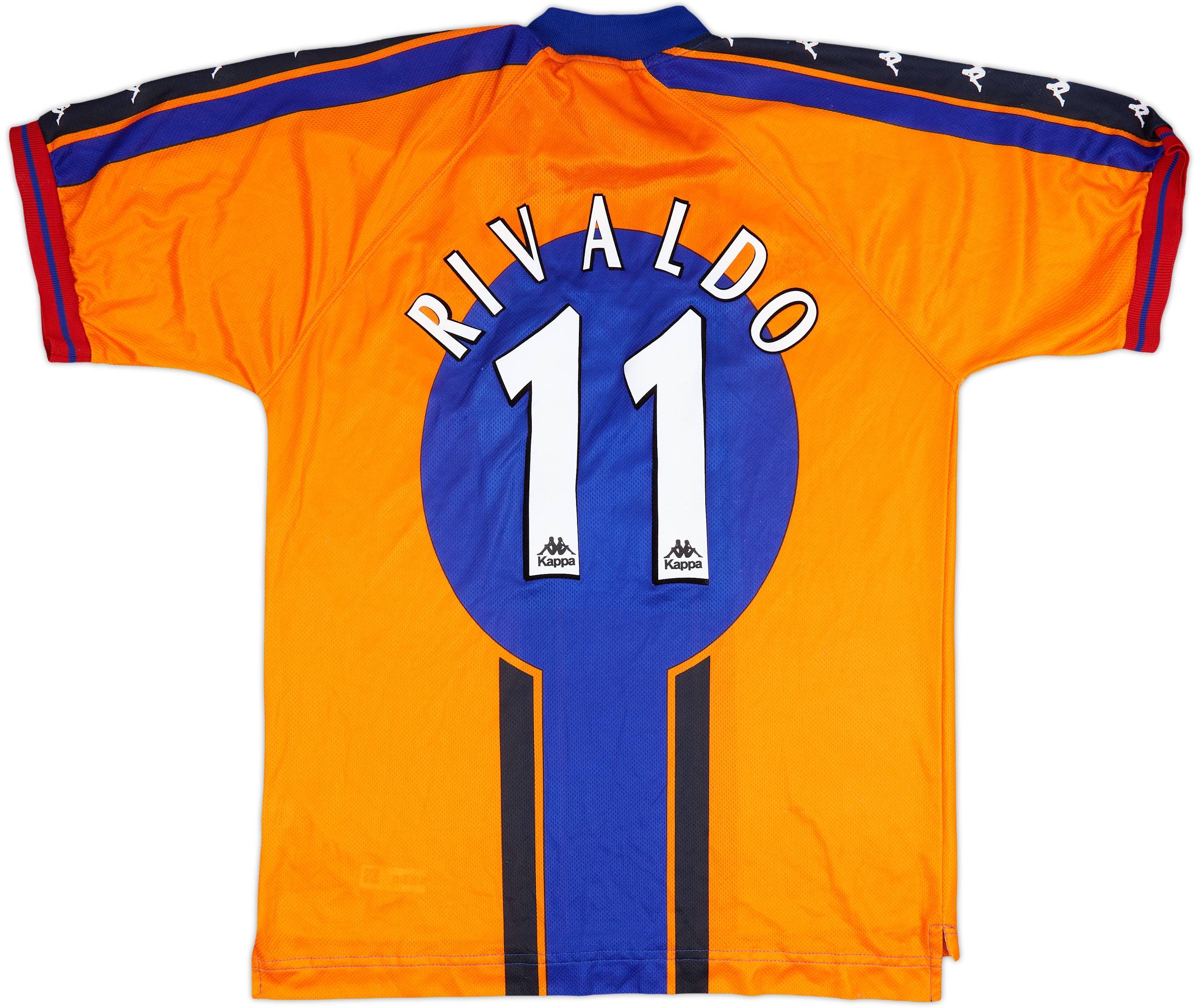 1997-98 Barcelona Away Shirt Rivaldo #11 - 7/10 - (XL)