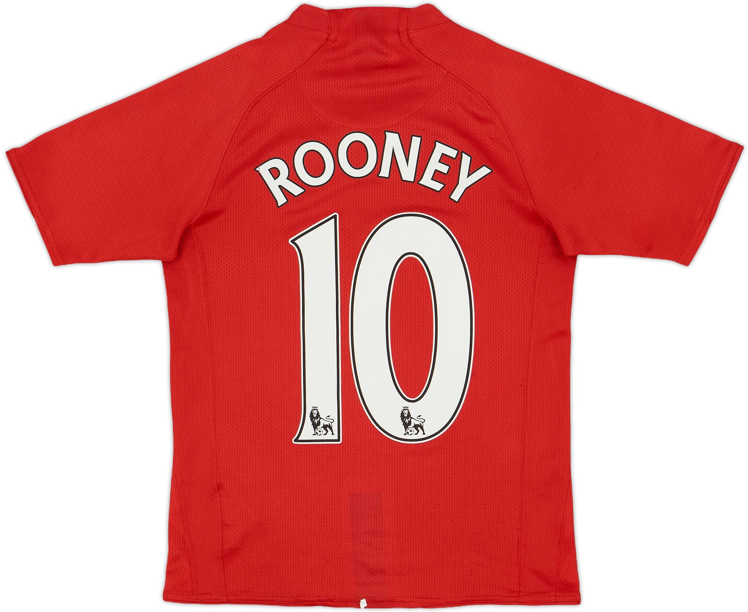 2007-09 Manchester United Home Shirt Rooney #10 - 4/10 - (M.Boys)
