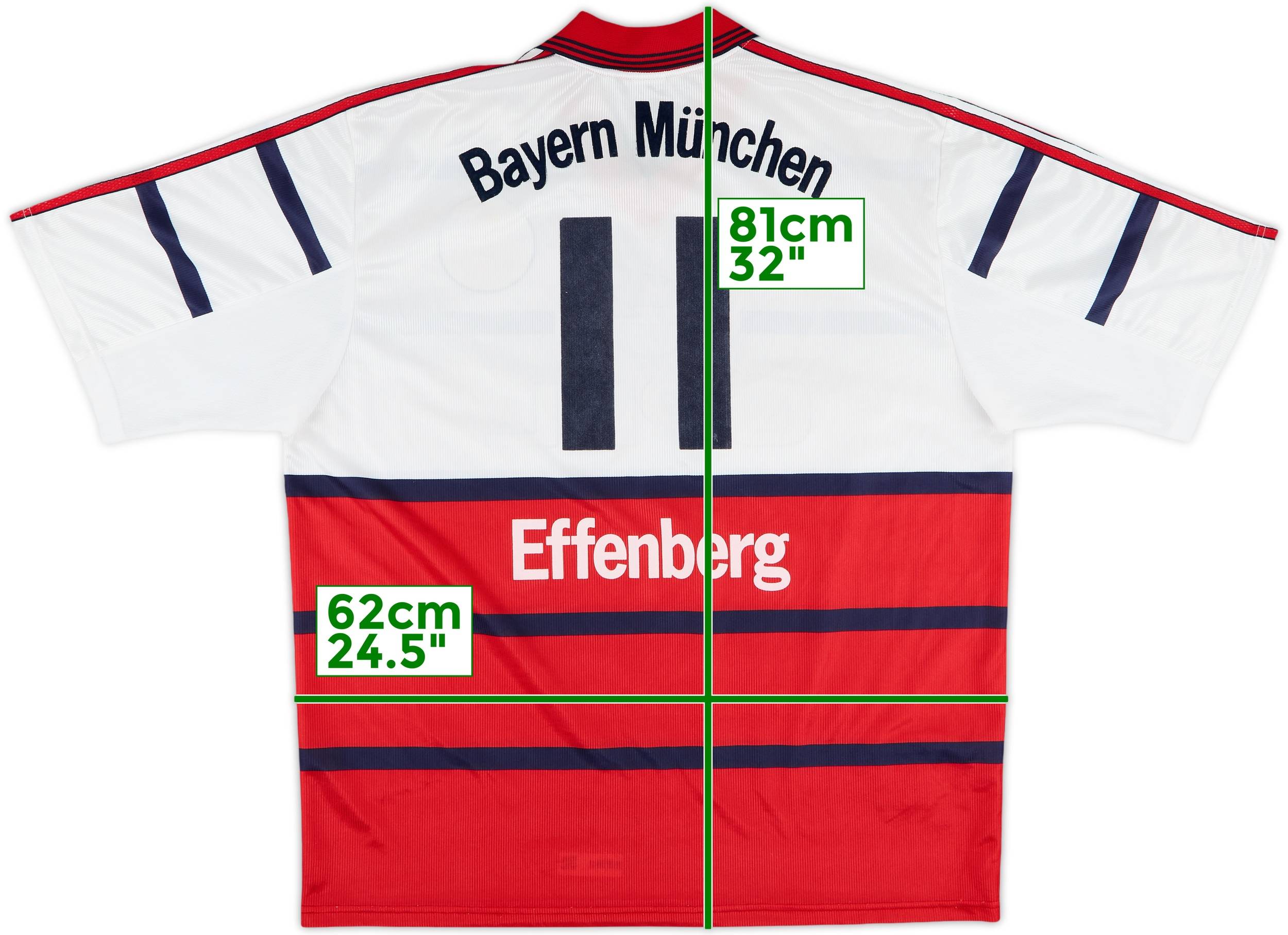 1998-00 Bayern Munich Away Shirt Effenberg #11 - 8/10 - (XL)