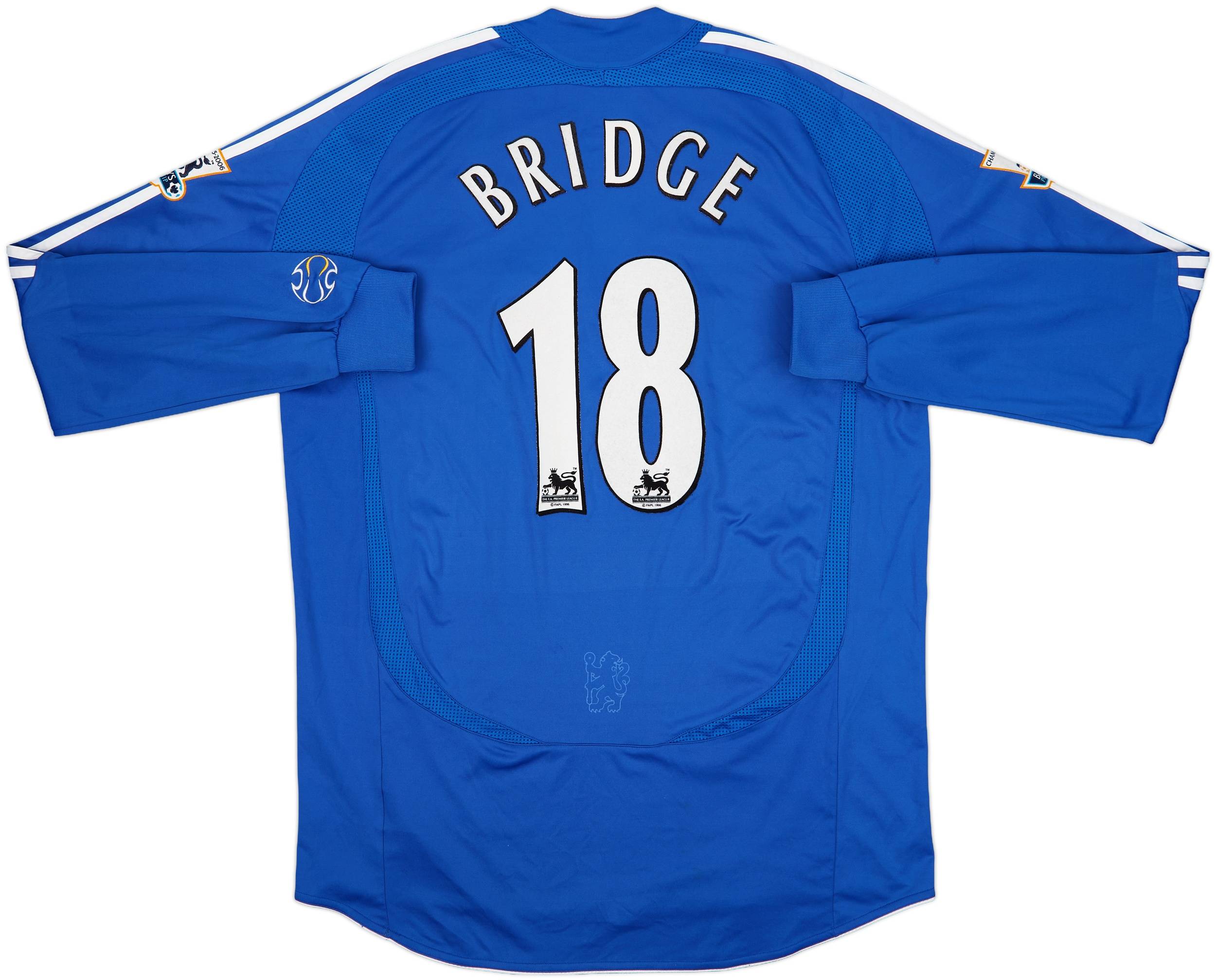 2006-08 Chelsea Home L/S Shirt Bridge #18 - 8/10 - (L)