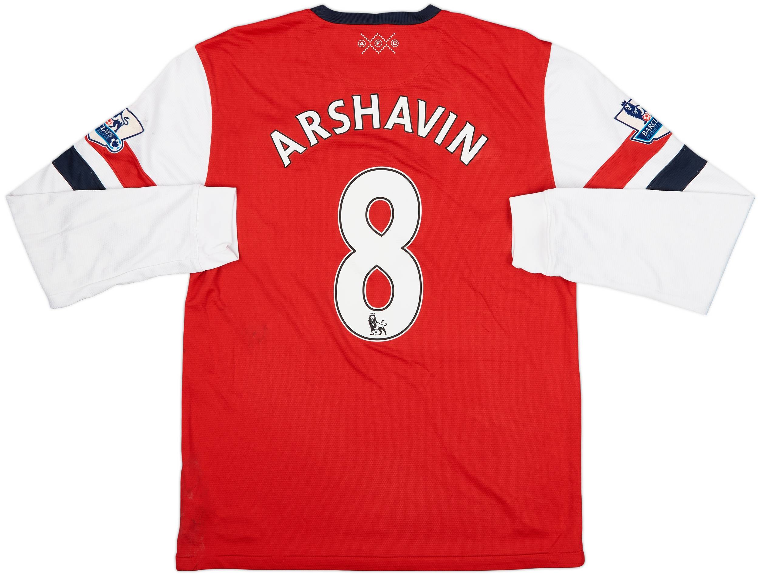 2012-14 Arsenal Home L/S Shirt Arshavin #8 - 6/10 - (L)