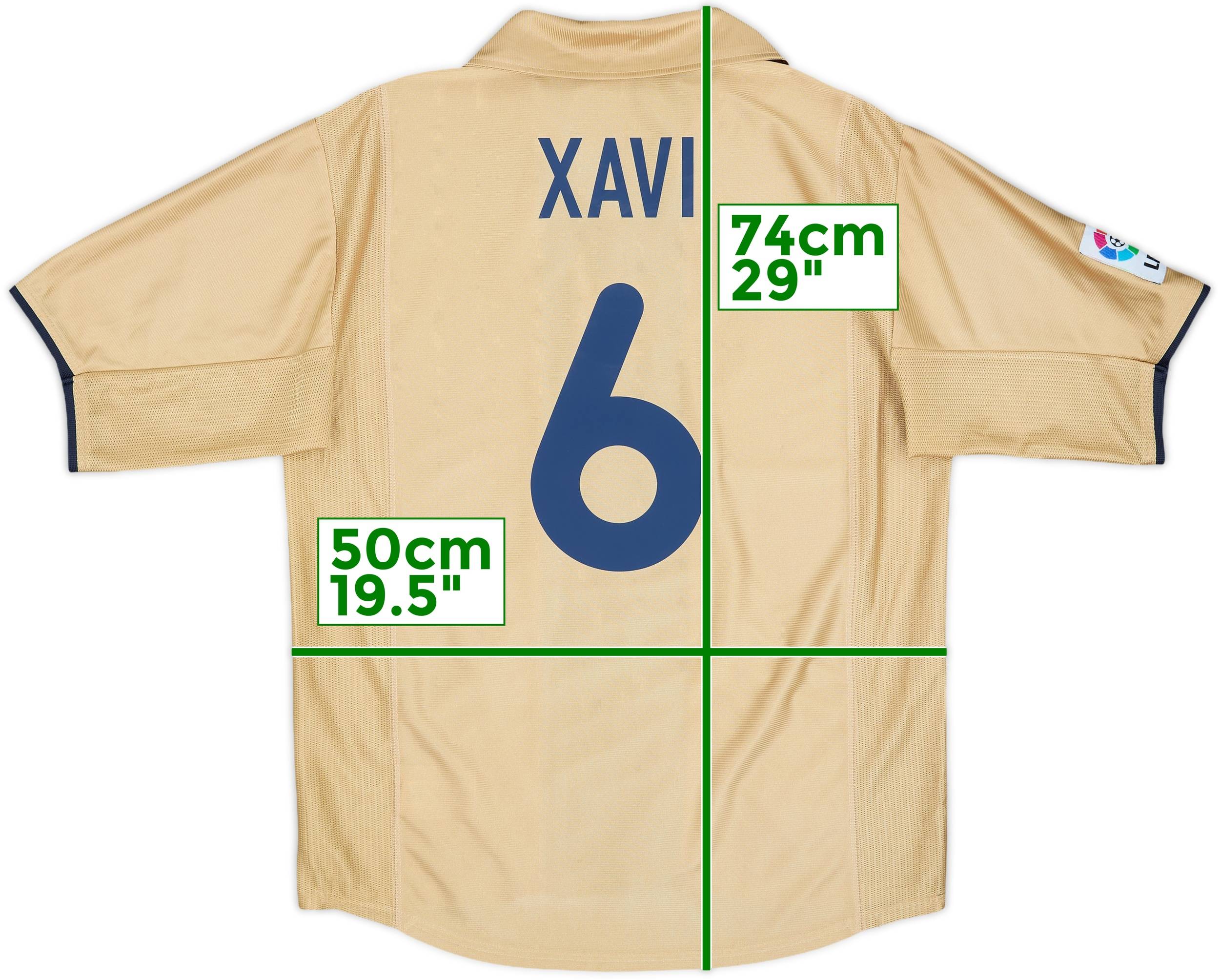 2001-03 Barcelona Away Shirt Xavi #6 - 8/10 - (M)