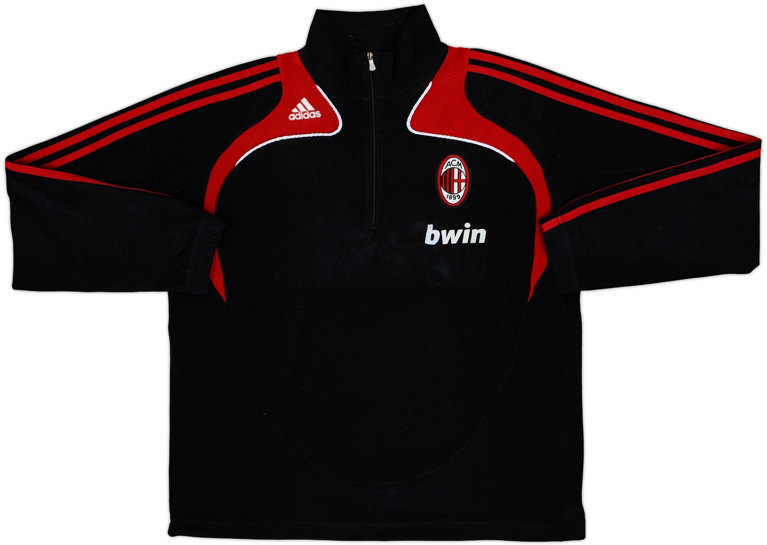 2008-09 AC Milan adidas 1/4 Zip Fleece Top - 5/10 - (M/L)