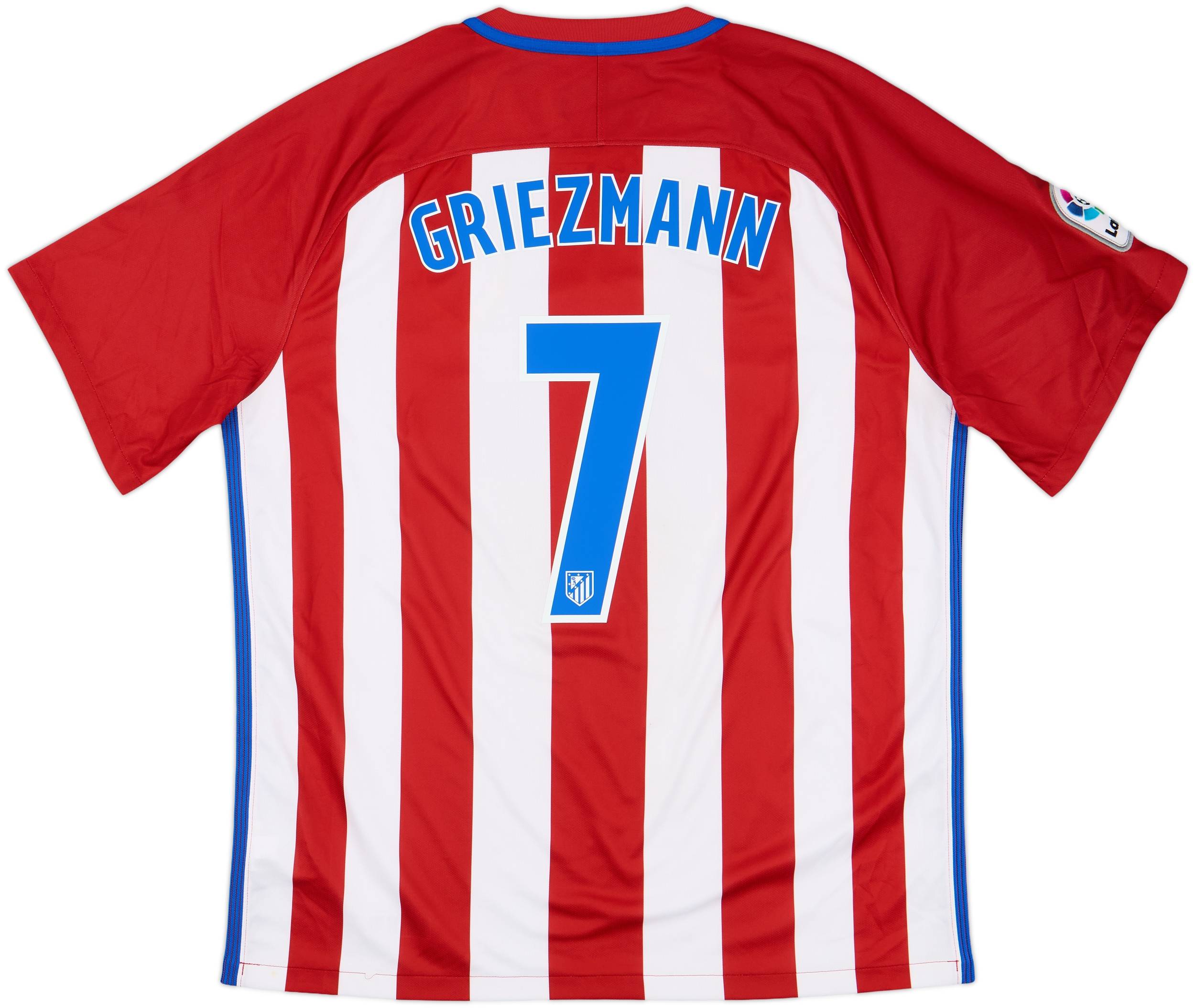 2016-17 Atletico Madrid Home Shirt Griezmann #7 - 9/10 - (XL)
