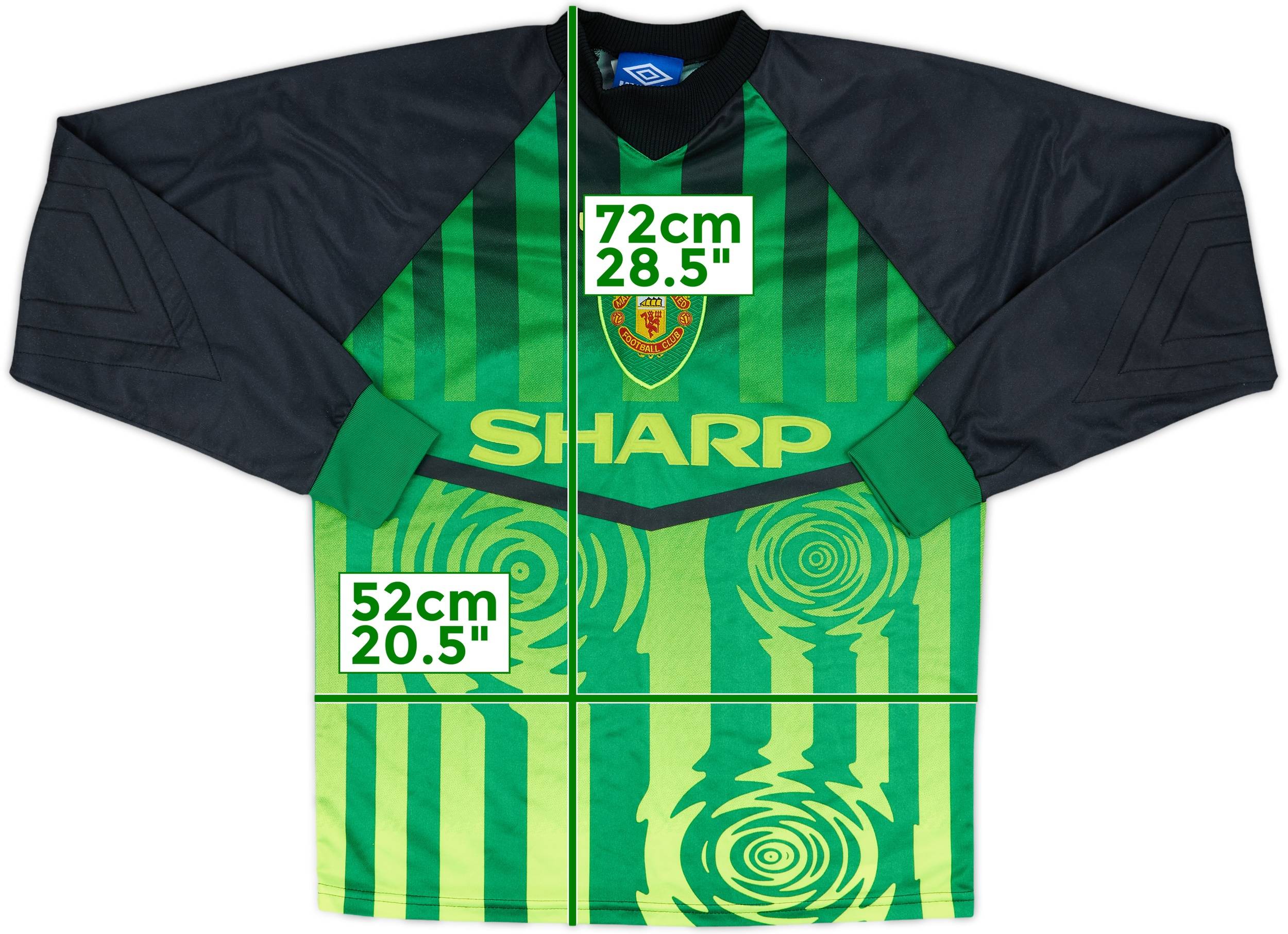 ウェア 97/98's Manchester United T-shirt 1997-98 Manchester United GK Shirt - 10/10 - (Y)