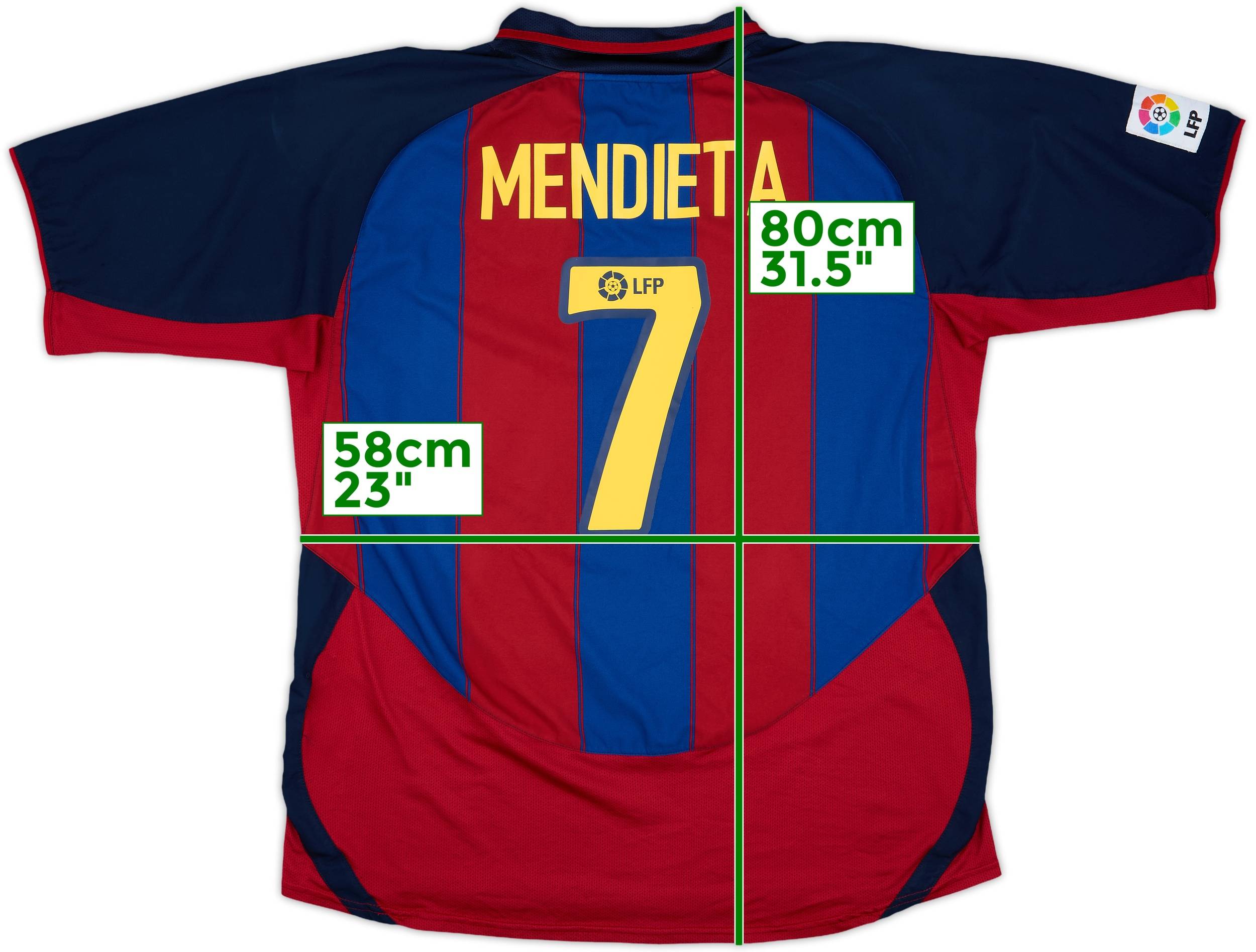 2003-04 Barcelona Home Shirt Mendieta #7 - 9/10 - (XL)