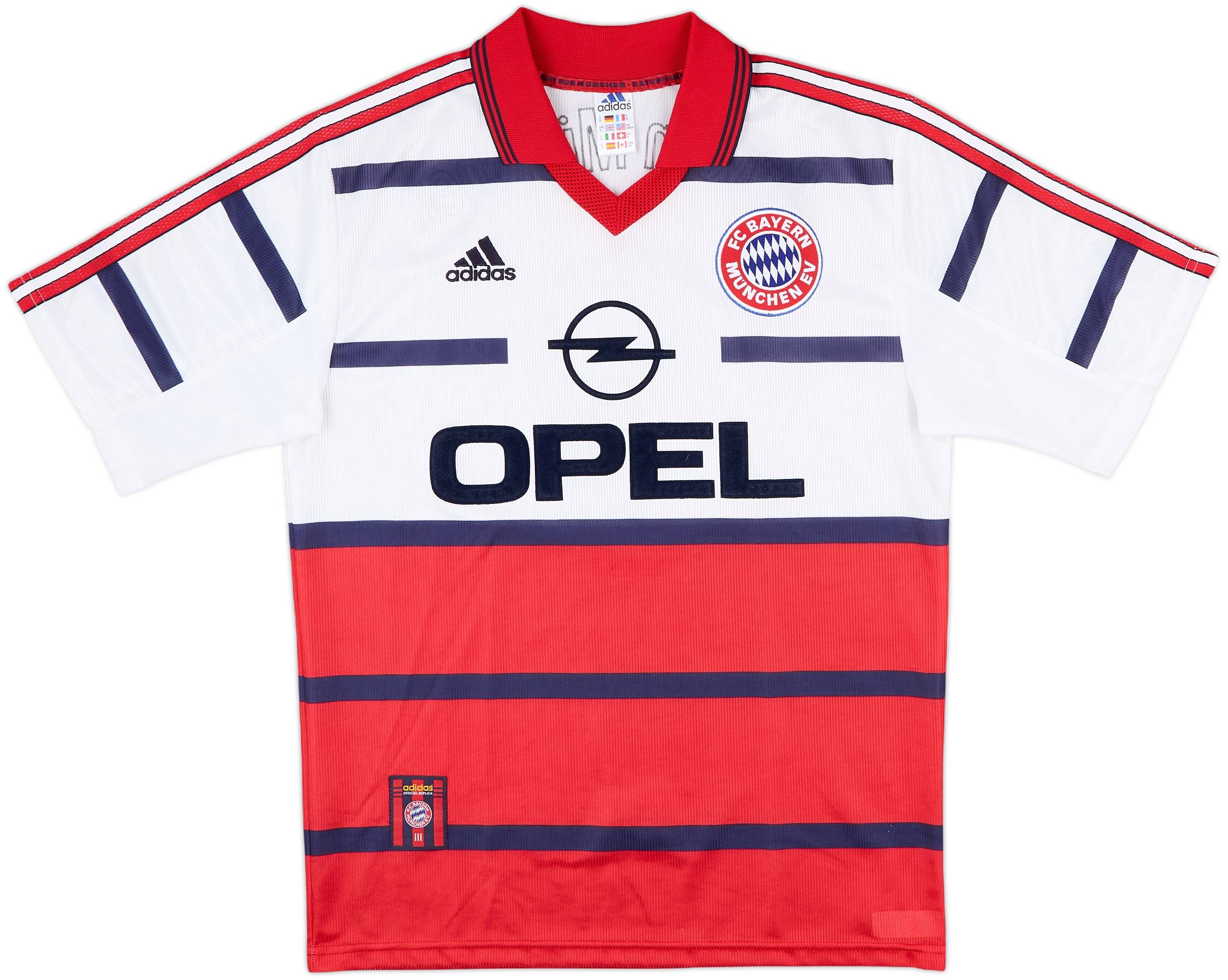 98/99 adidas × BAYERN Away Game Shirts 1998-00 Bayern Munich Away Shirt #9 - 9/10 - (S)